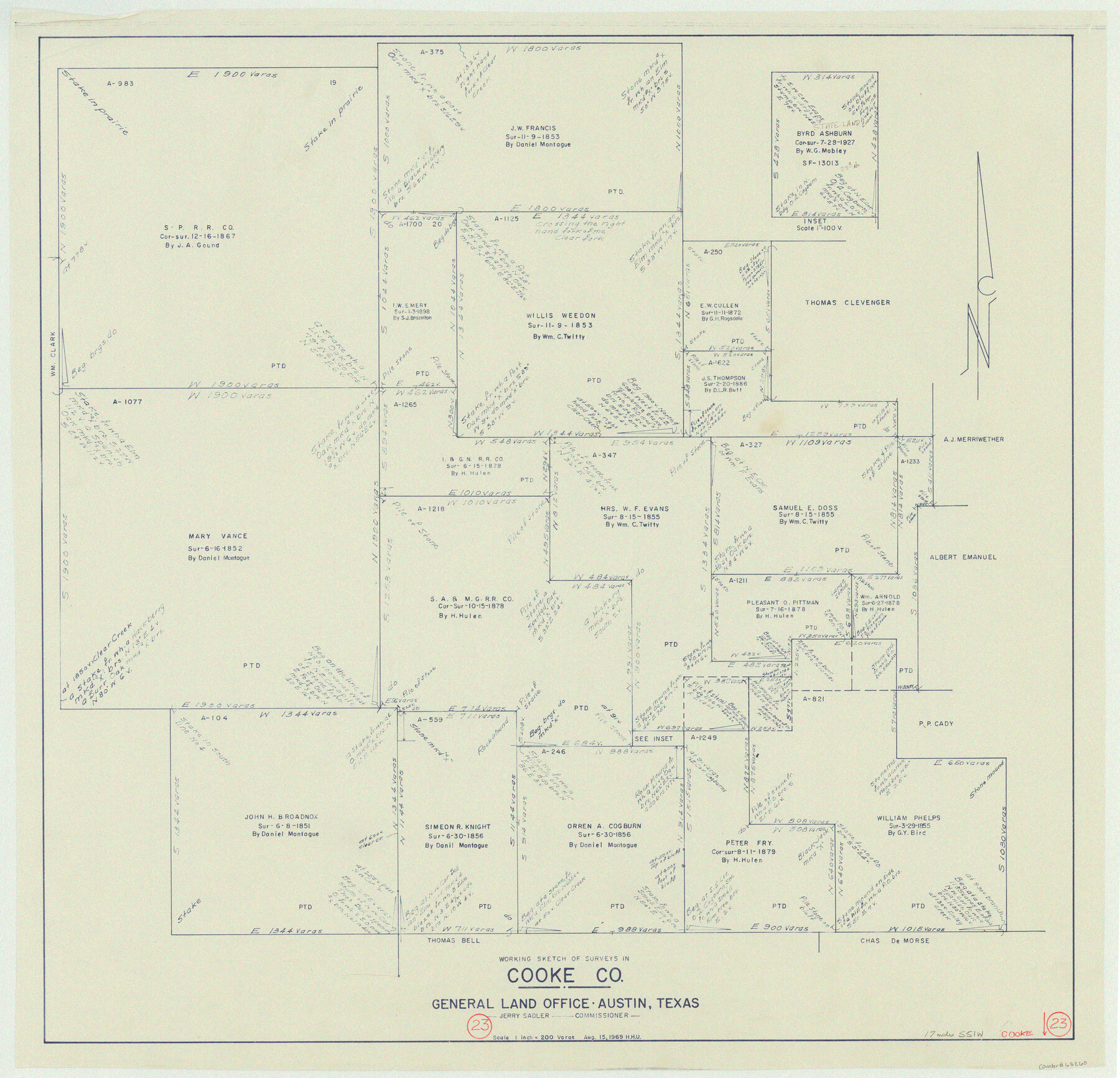 68260, Cooke County Working Sketch 23, General Map Collection