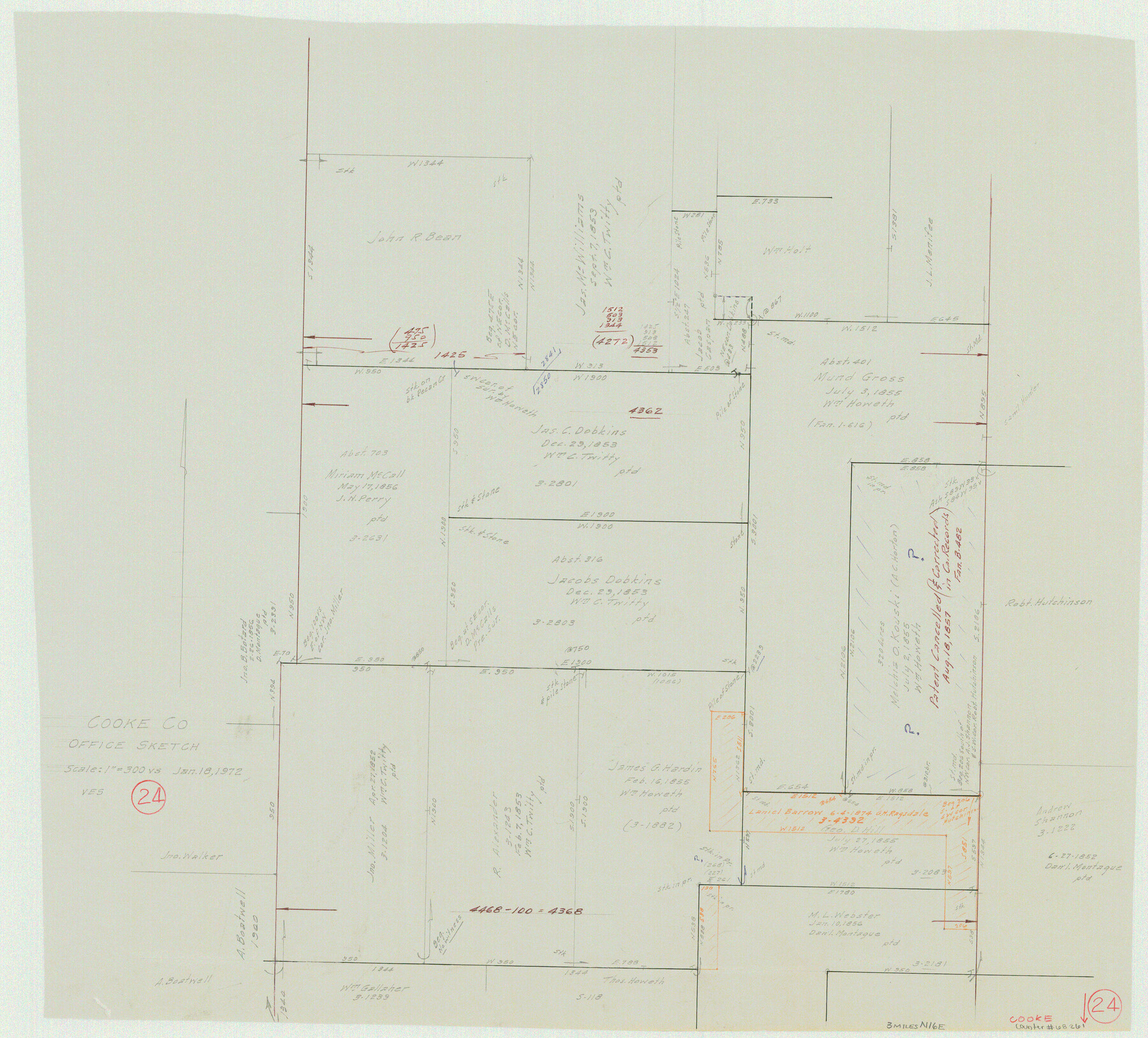 68261, Cooke County Working Sketch 24, General Map Collection