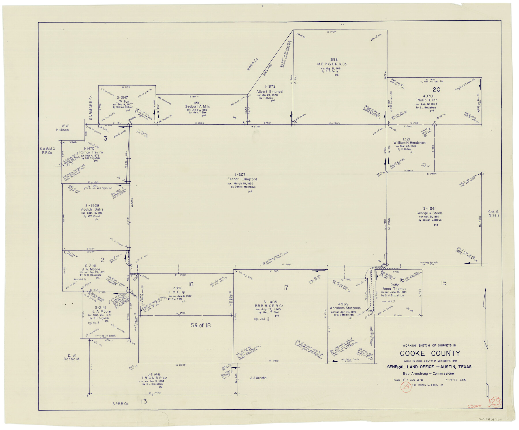 68266, Cooke County Working Sketch 29, General Map Collection
