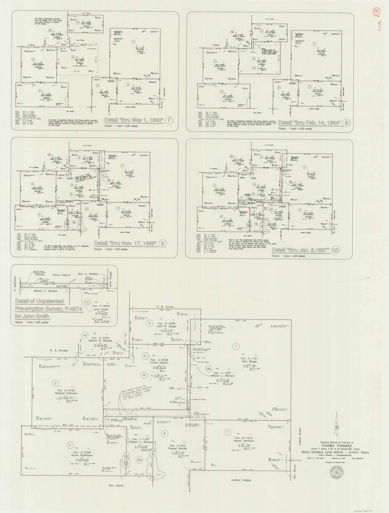 68275, Cooke County Working Sketch 38, General Map Collection