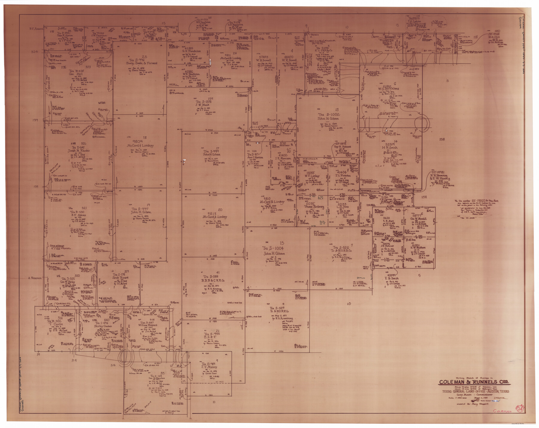 68277, Coleman County Working Sketch 24, General Map Collection