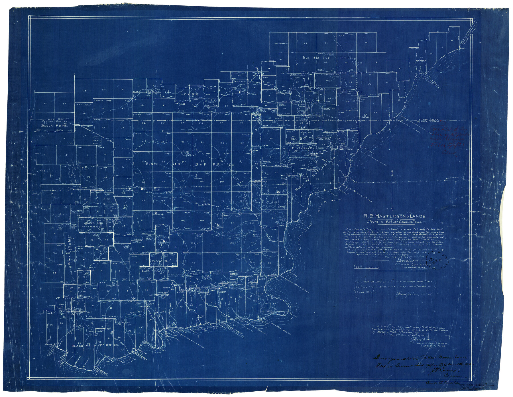 6829, Moore County Rolled Sketch 13, General Map Collection
