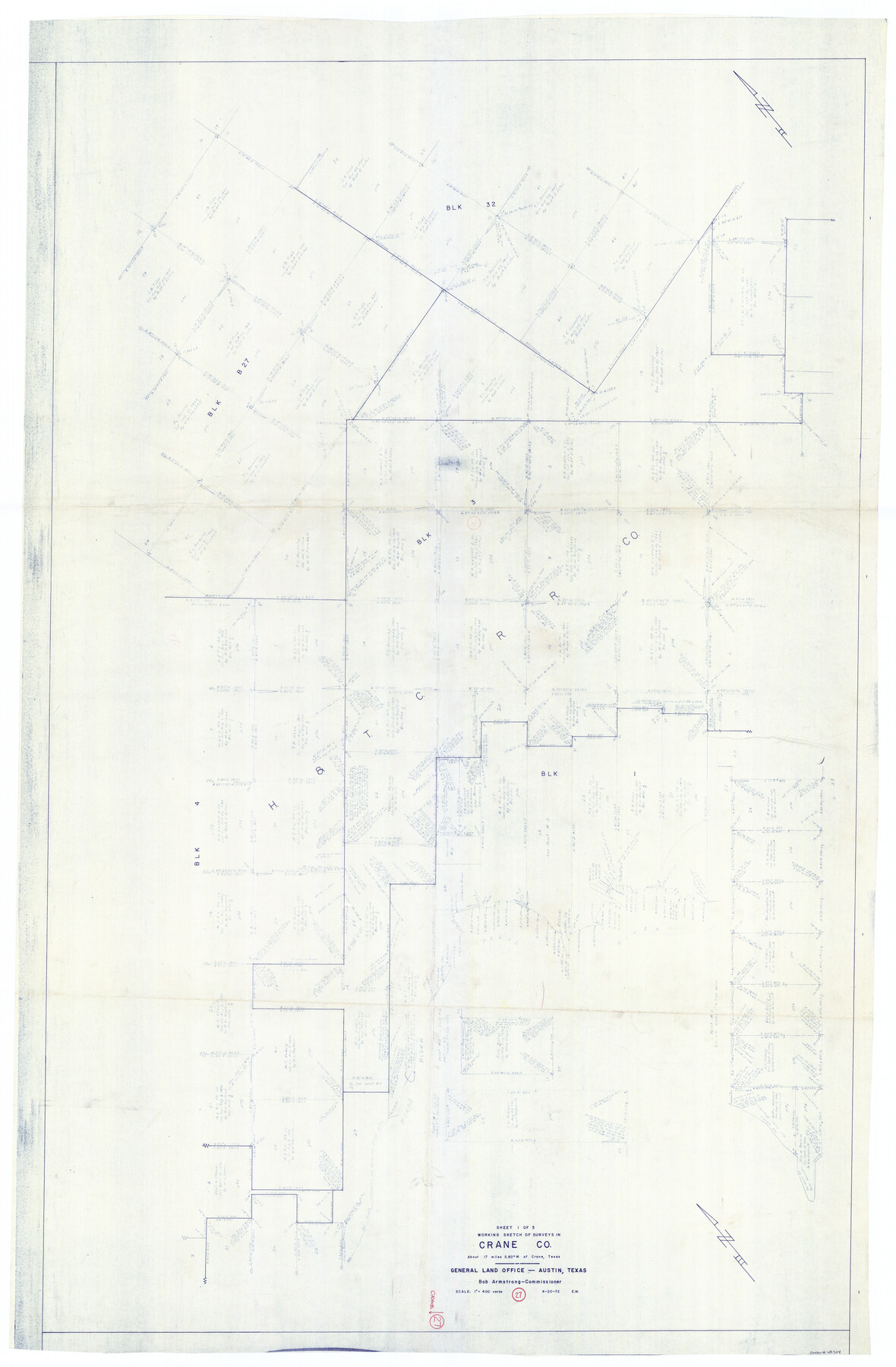 68304, Crane County Working Sketch 27, General Map Collection