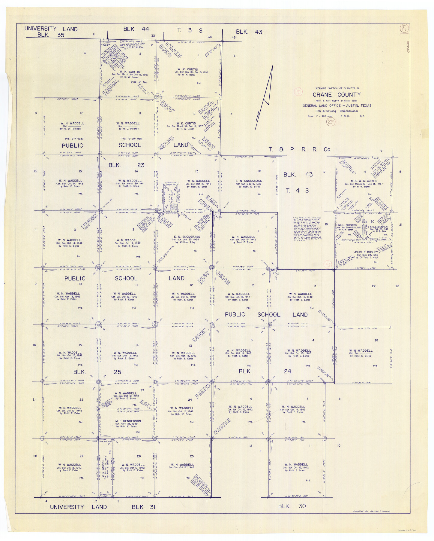 68306, Crane County Working Sketch 29, General Map Collection