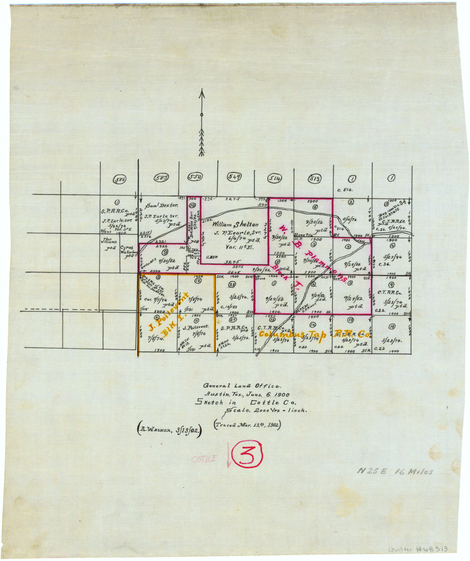 68313, Cottle County Working Sketch 3, General Map Collection