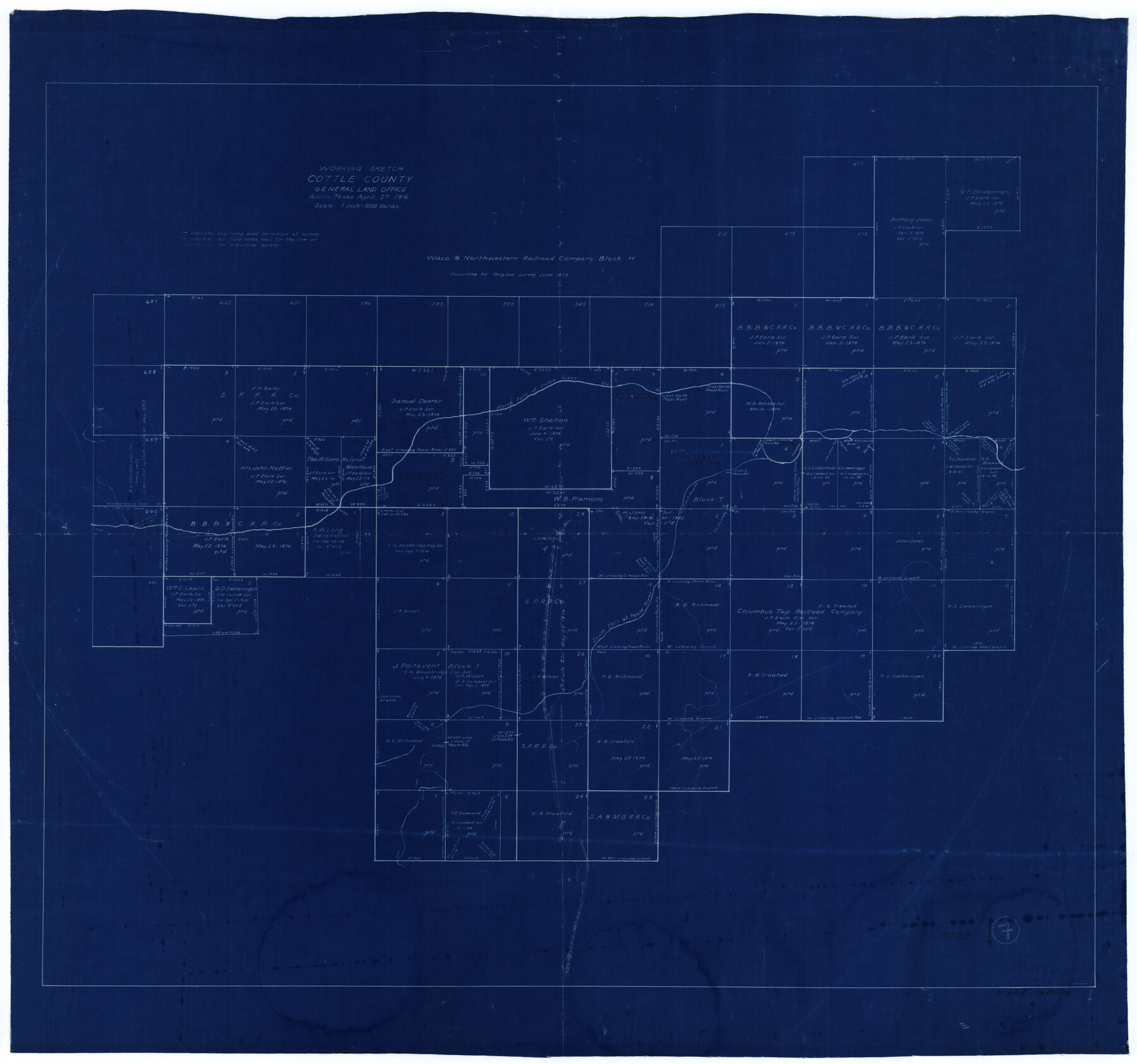 68317, Cottle County Working Sketch 7, General Map Collection