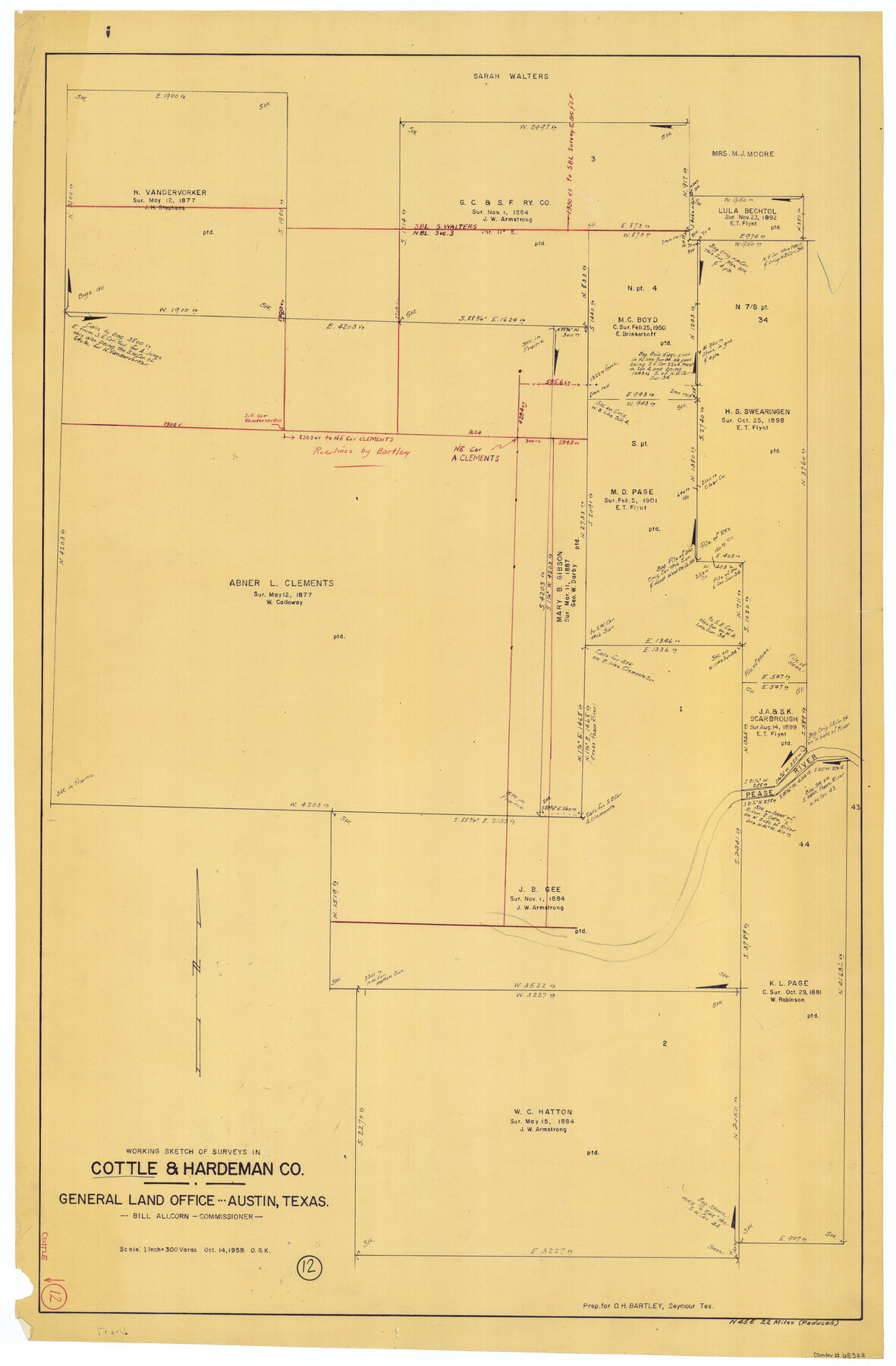 68322, Cottle County Working Sketch 12, General Map Collection