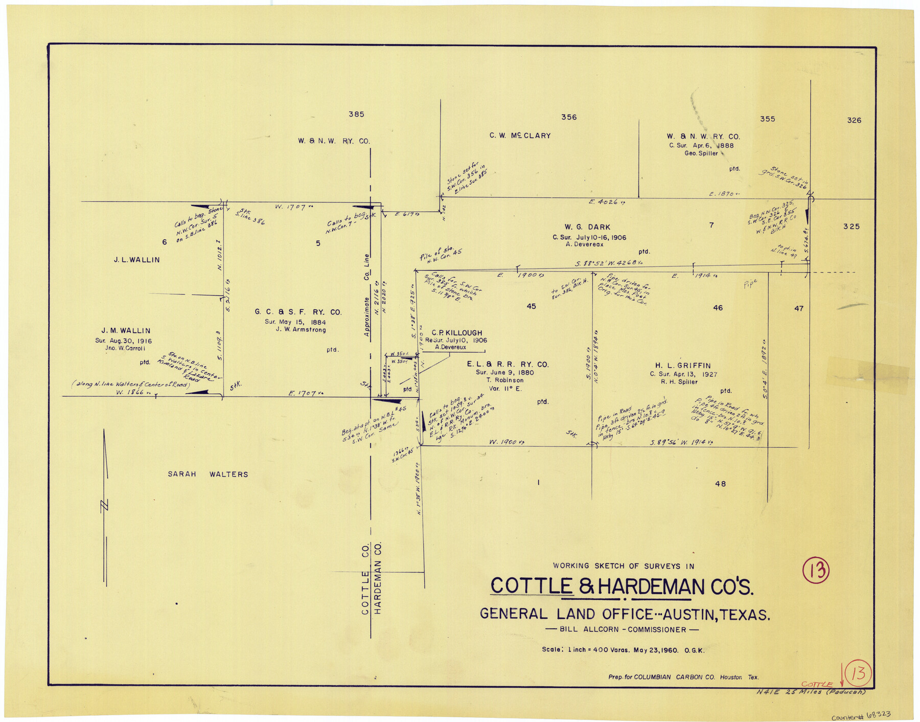 68323, Cottle County Working Sketch 13, General Map Collection