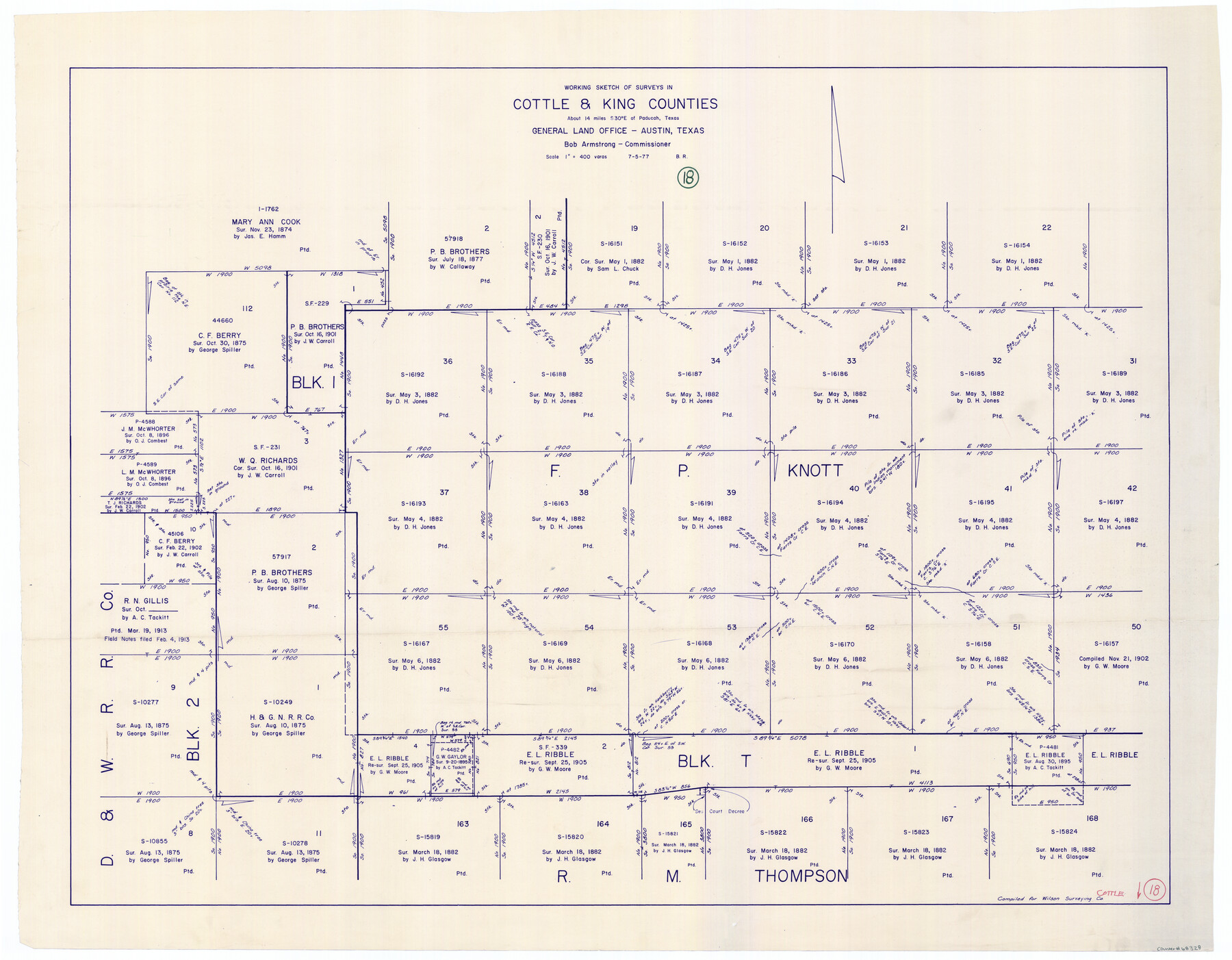 68328, Cottle County Working Sketch 18, General Map Collection