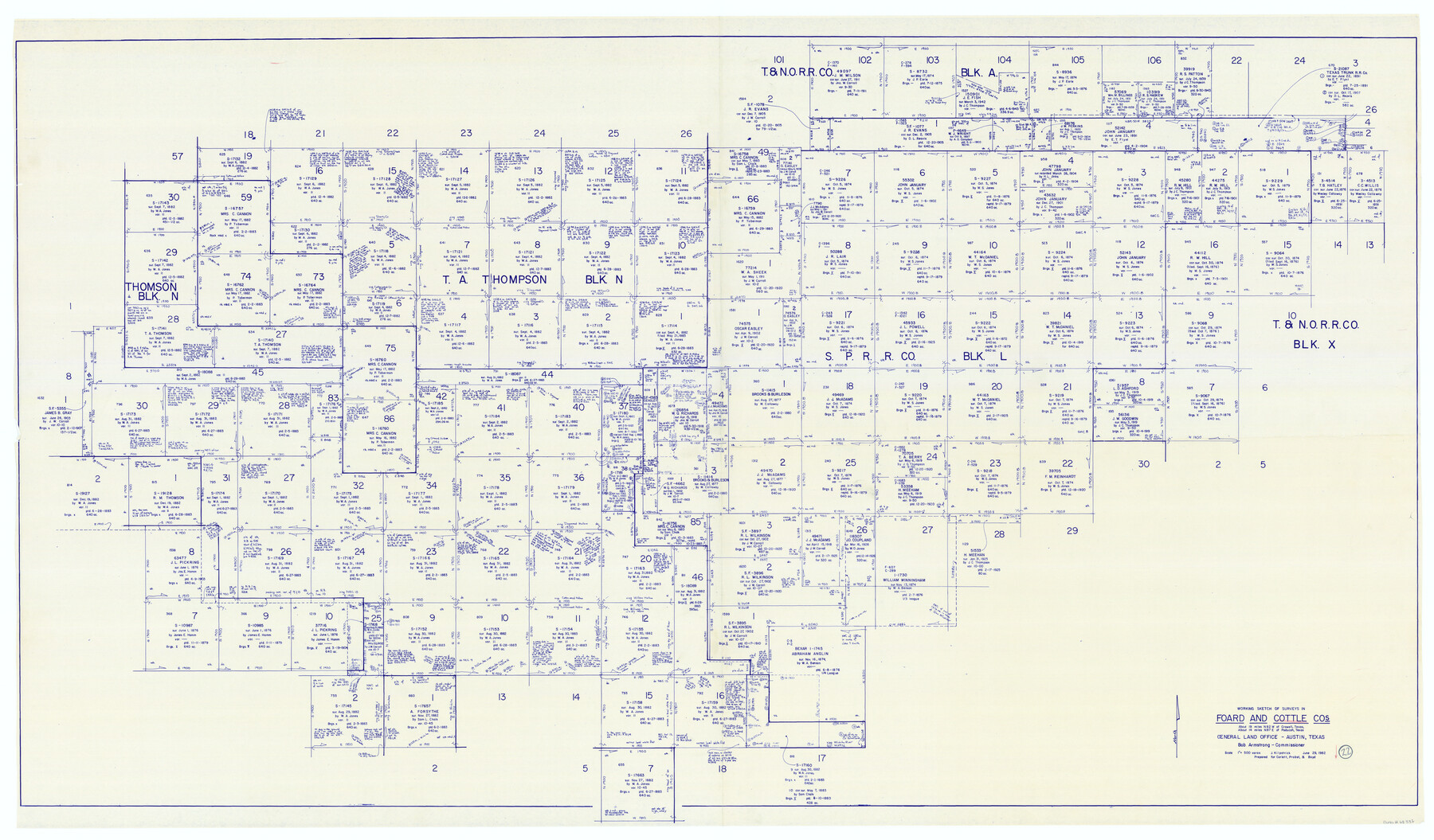 68332, Cottle County Working Sketch 22, General Map Collection