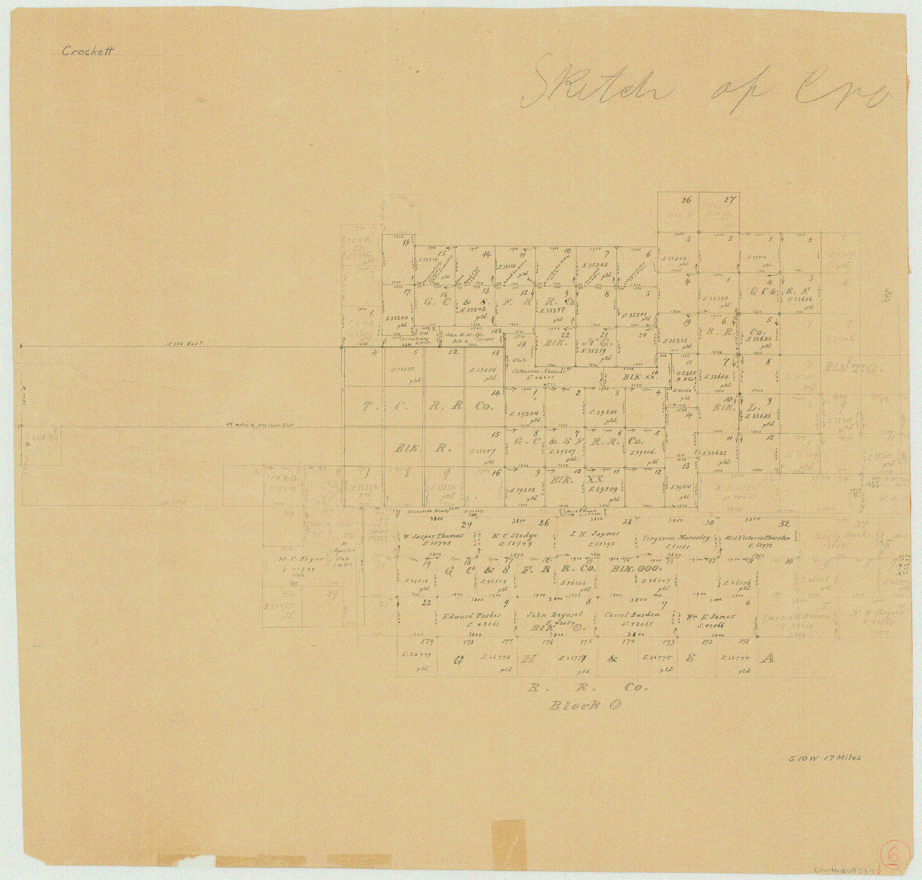 68339, Crockett County Working Sketch 6, General Map Collection
