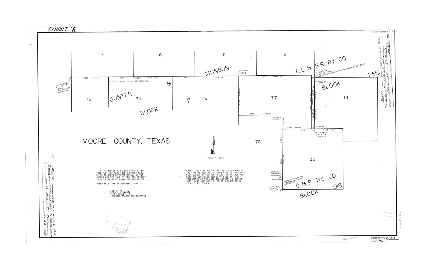 6834, Moore County Rolled Sketch 16A, General Map Collection