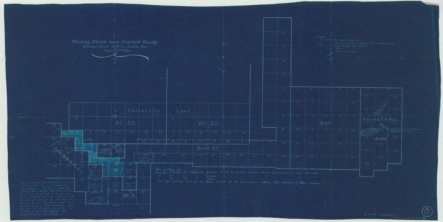 68341, Crockett County Working Sketch 8, General Map Collection