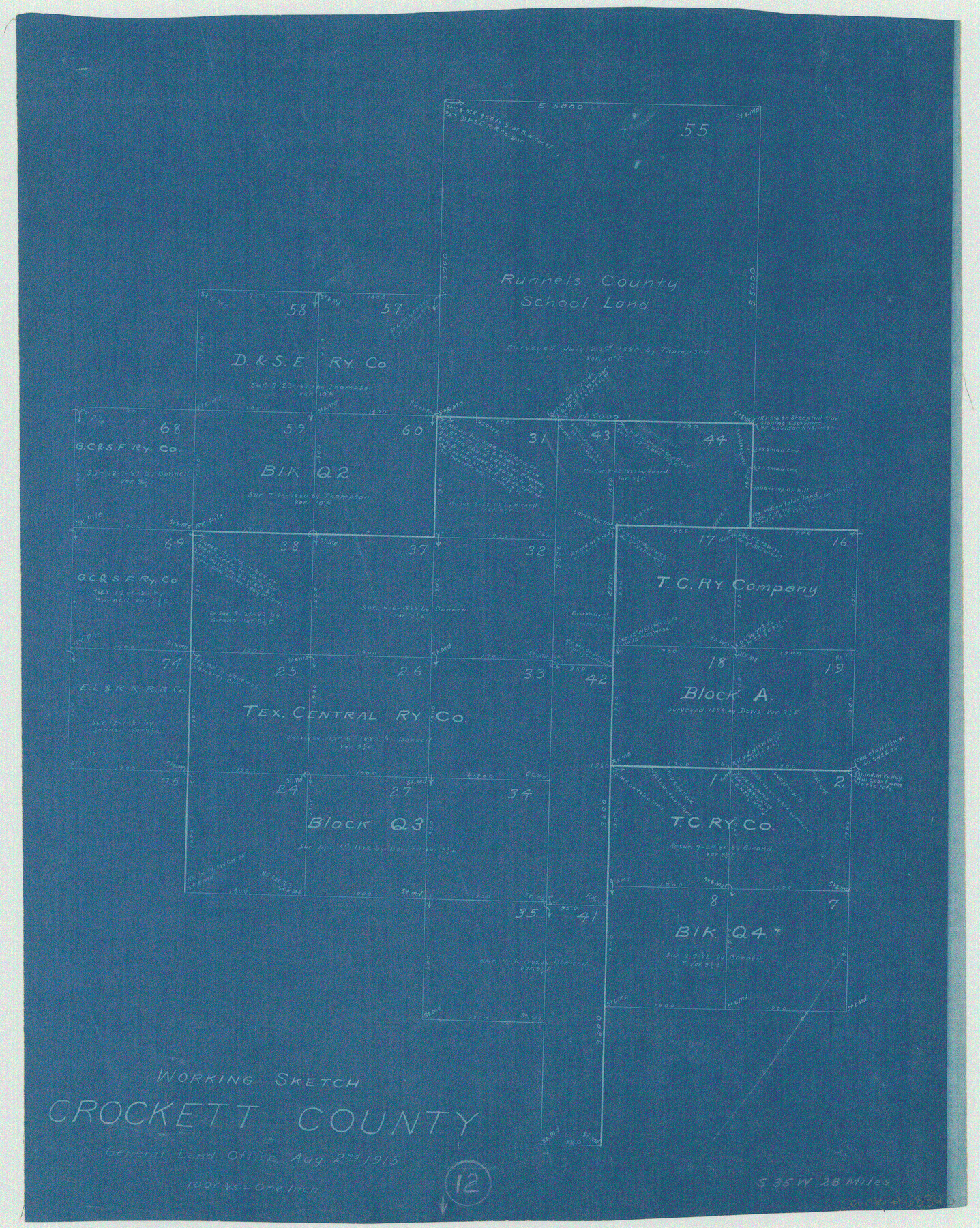 68345, Crockett County Working Sketch 12, General Map Collection