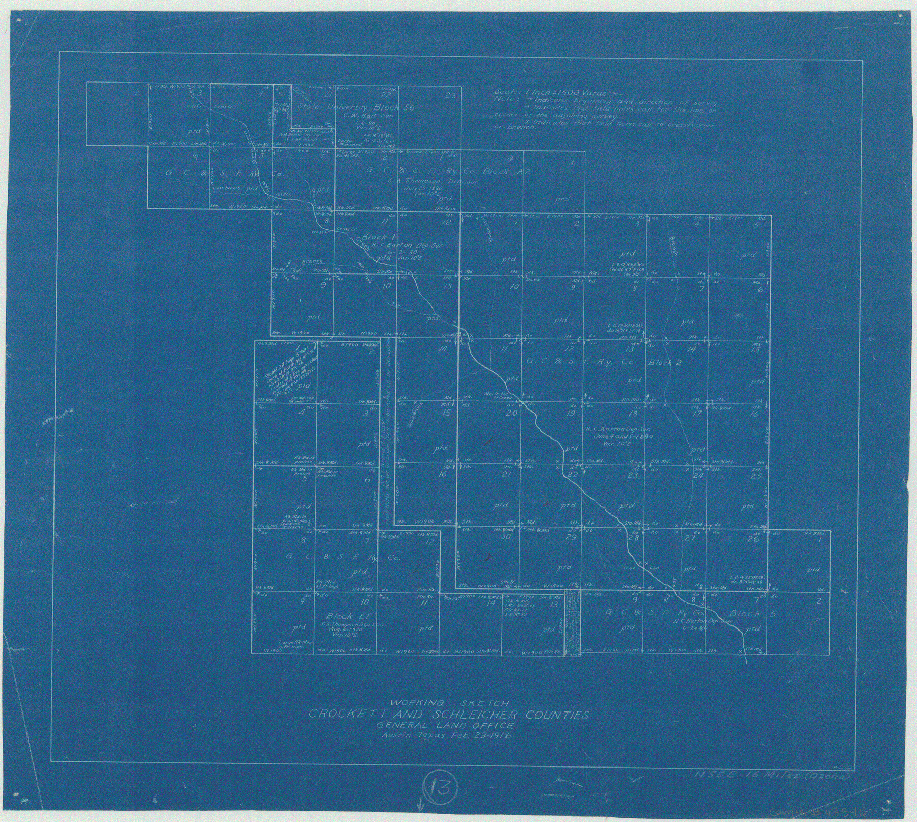 68346, Crockett County Working Sketch 13, General Map Collection