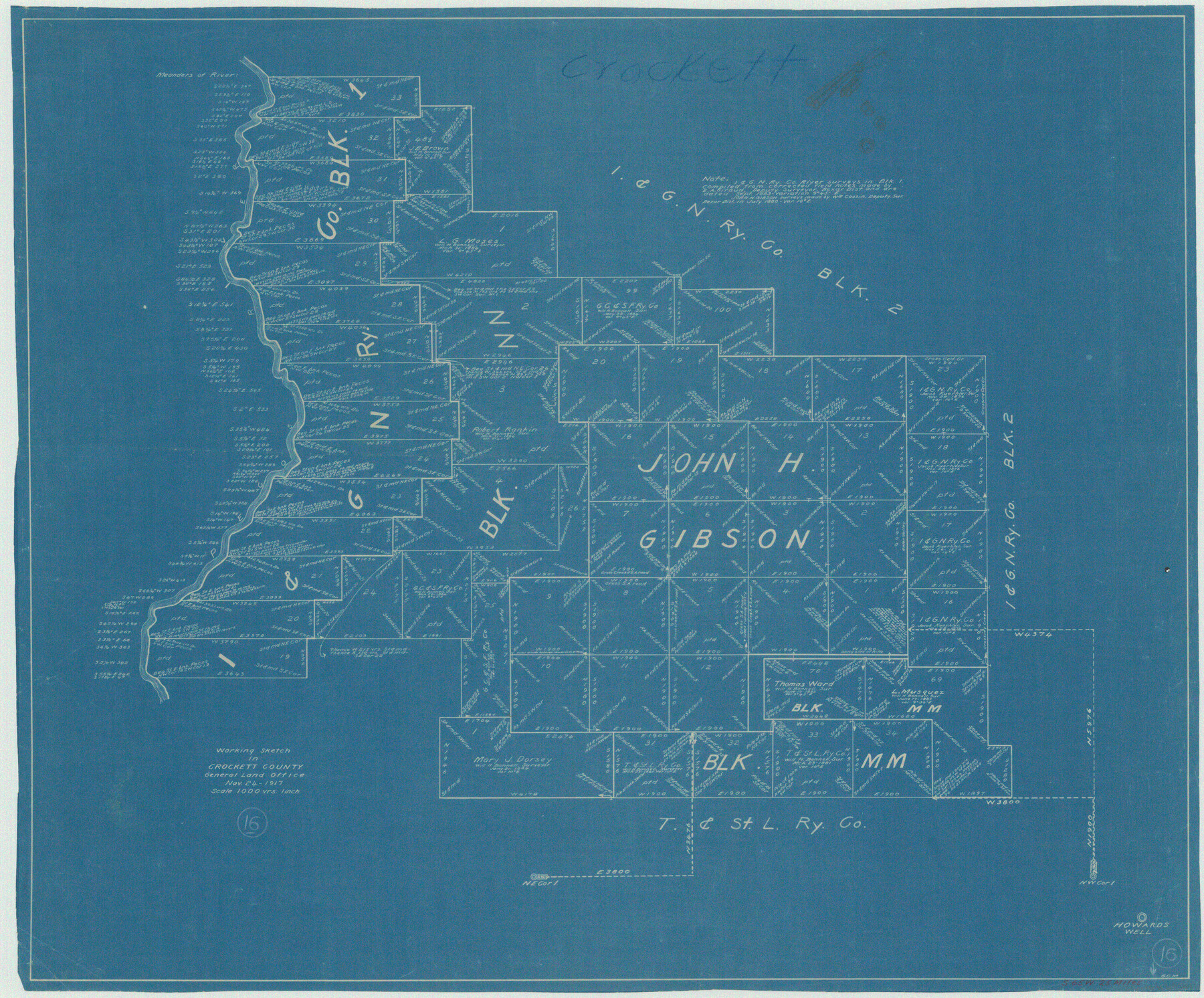 68349, Crockett County Working Sketch 16, General Map Collection