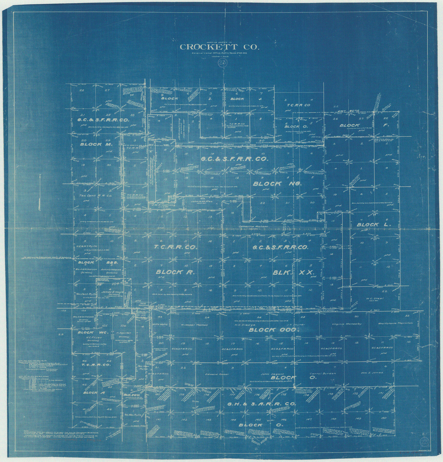 68356, Crockett County Working Sketch 23, General Map Collection