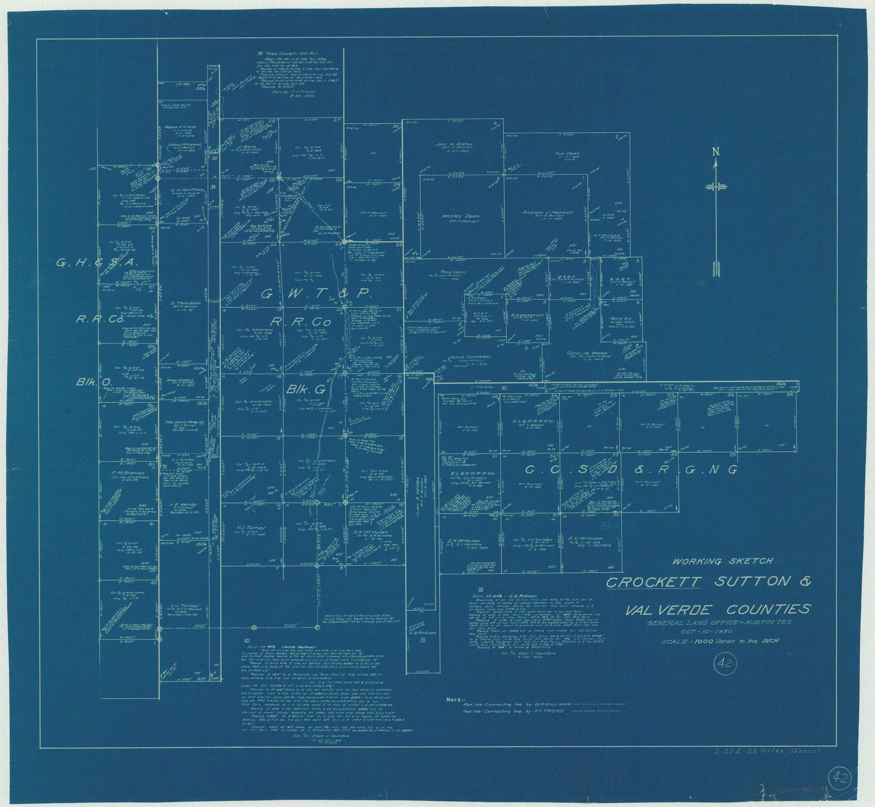 68375, Crockett County Working Sketch 42, General Map Collection