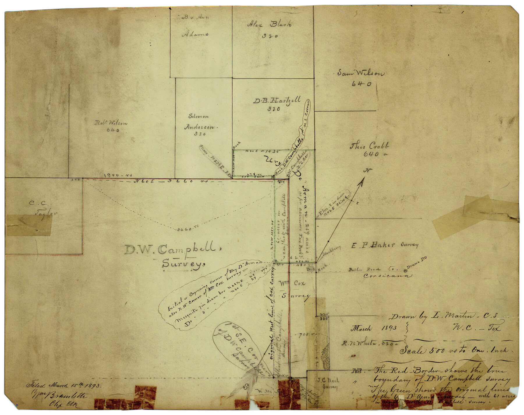 6838, Navarro County Rolled Sketch 3, General Map Collection
