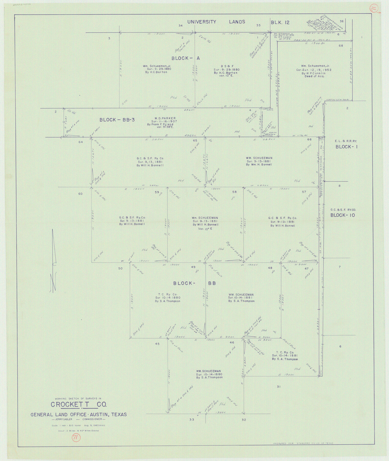 68404, Crockett County Working Sketch 71, General Map Collection