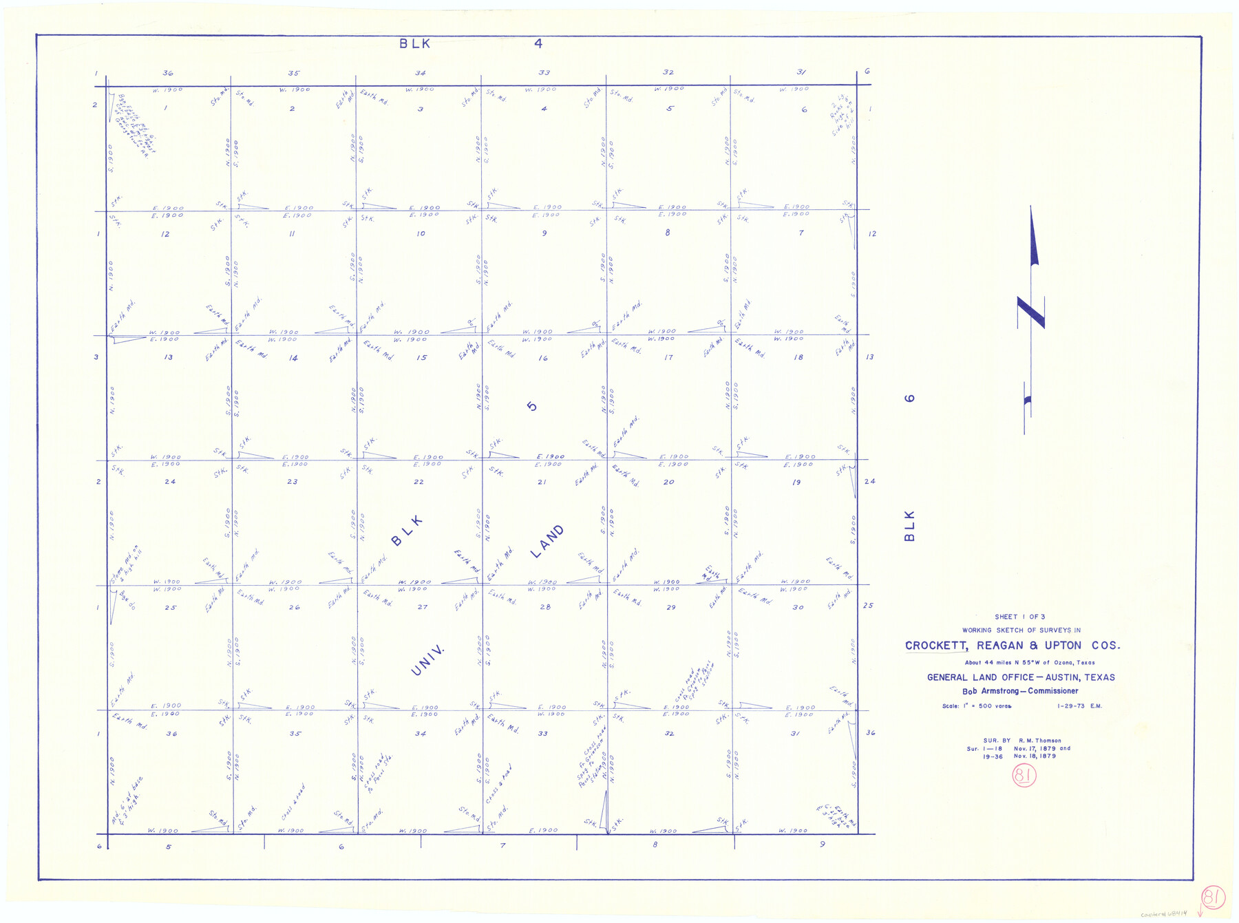 68414, Crockett County Working Sketch 81, General Map Collection