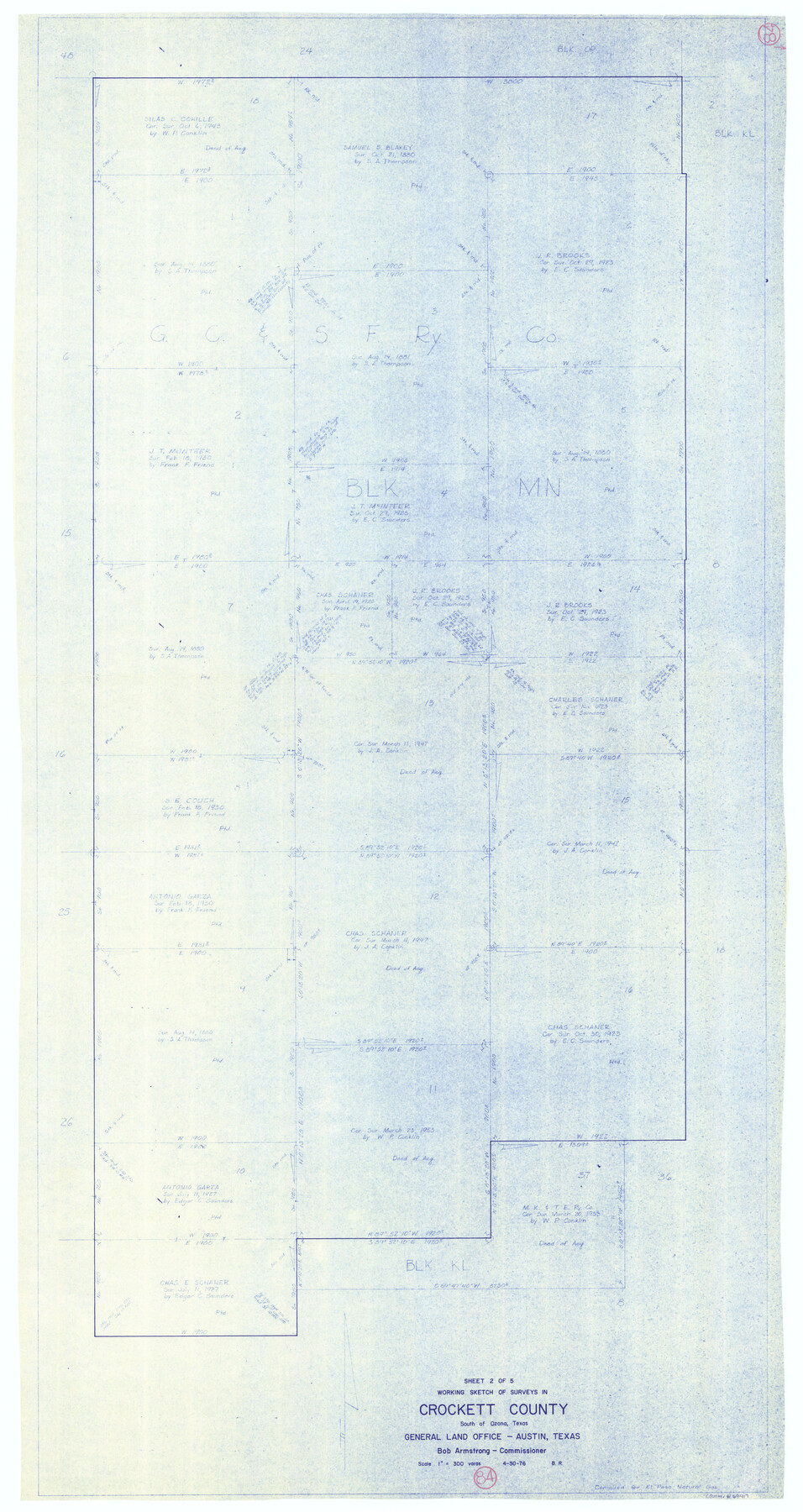 68417, Crockett County Working Sketch 84, General Map Collection