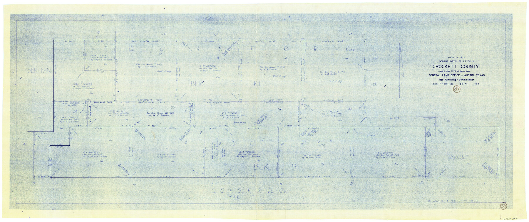 68418, Crockett County Working Sketch 85, General Map Collection
