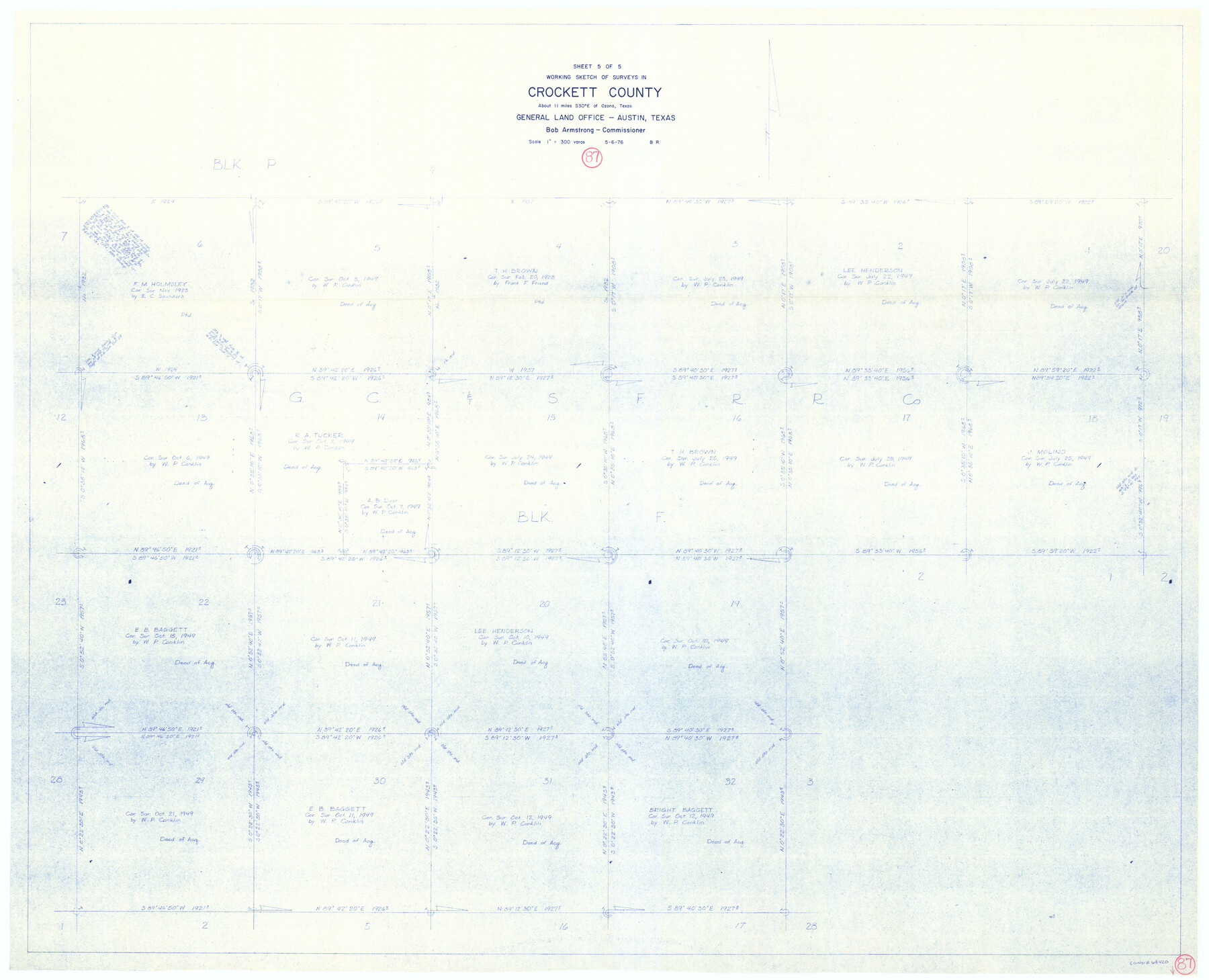 68420, Crockett County Working Sketch 87, General Map Collection