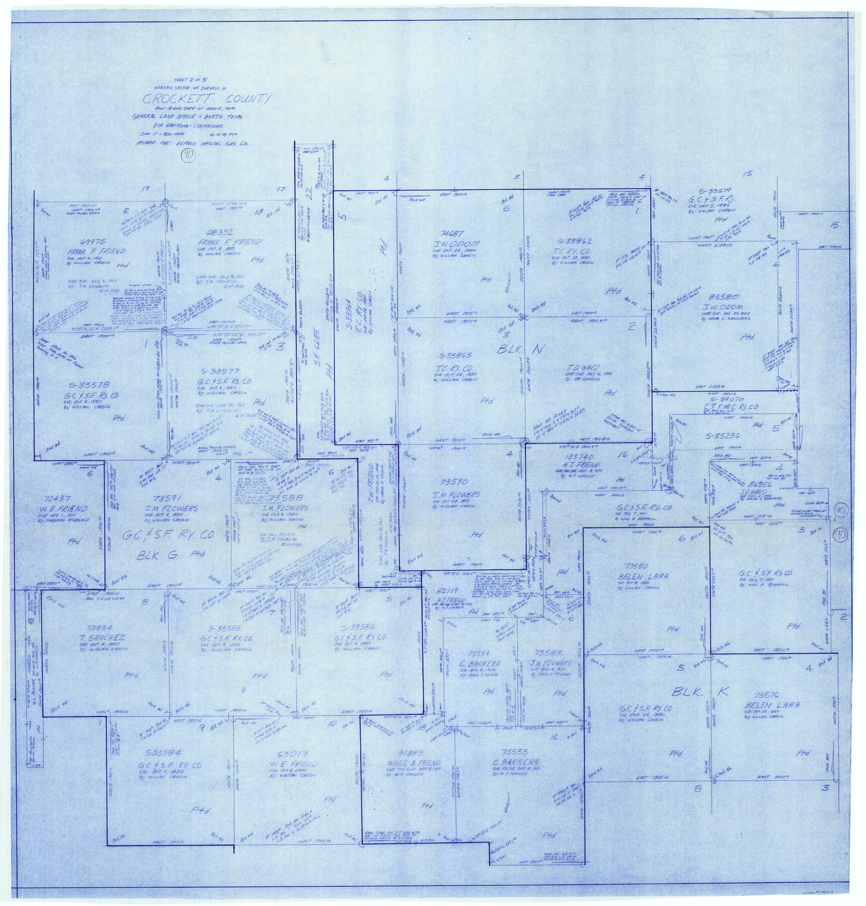 68423, Crockett County Working Sketch 90, General Map Collection