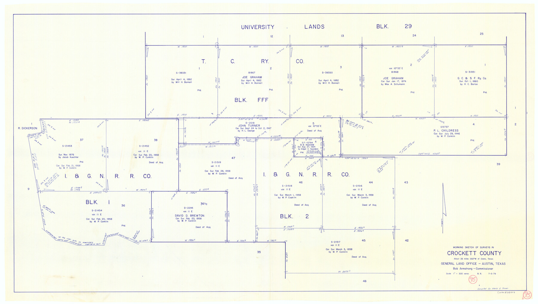 68428, Crockett County Working Sketch 95, General Map Collection