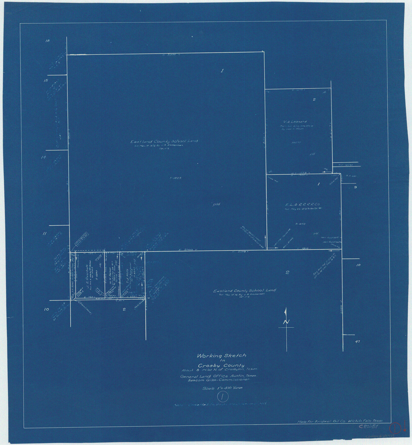 68435, Crosby County Working Sketch 1, General Map Collection