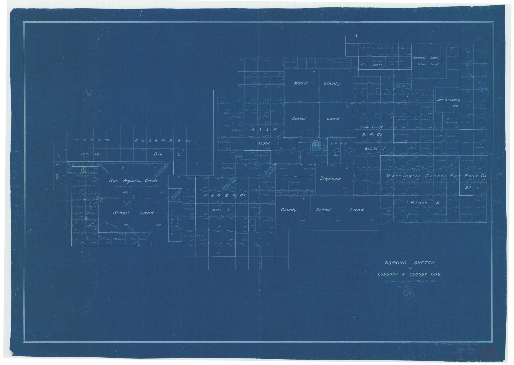 68437, Crosby County Working Sketch 3, General Map Collection