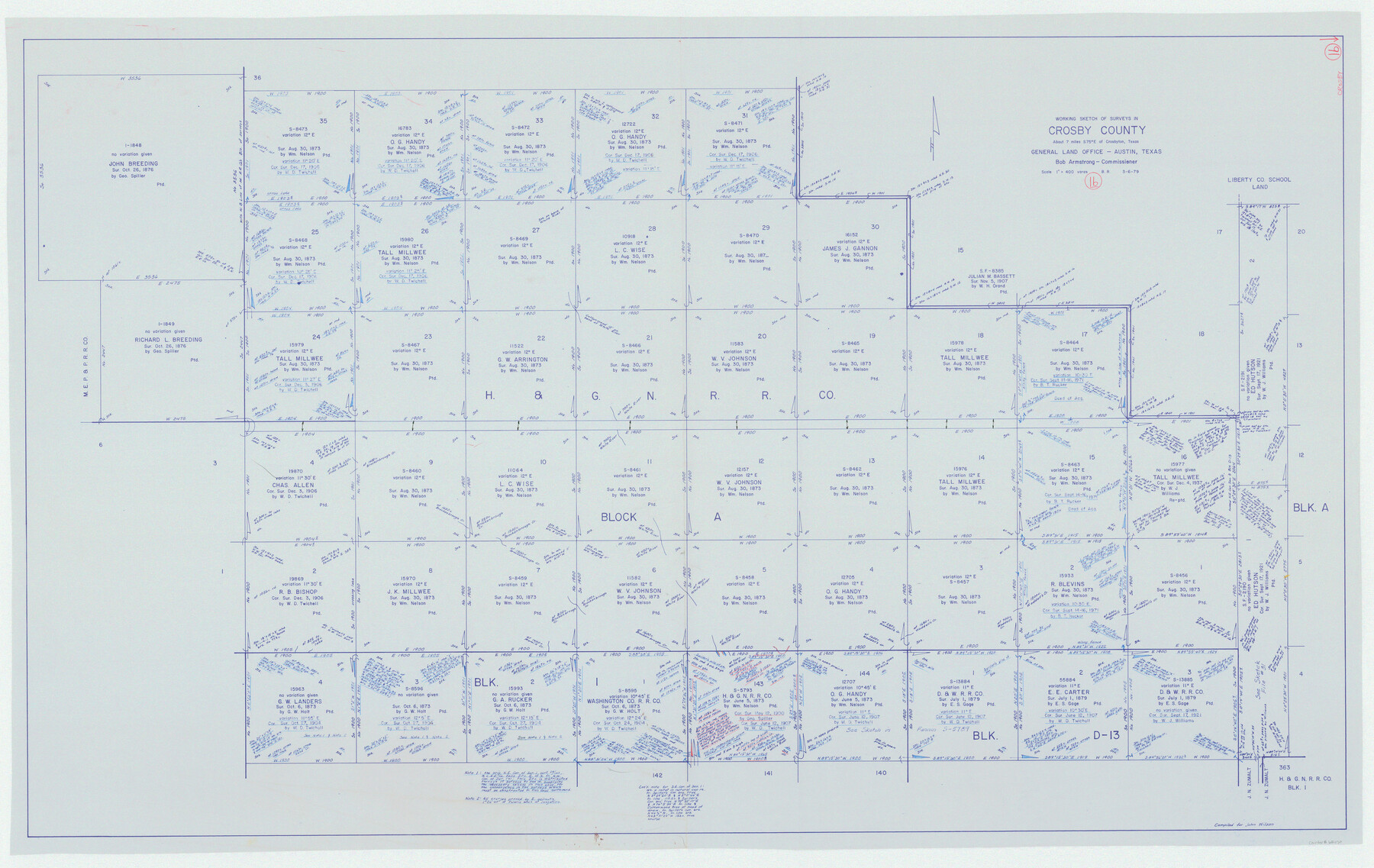 68450, Crosby County Working Sketch 16, General Map Collection