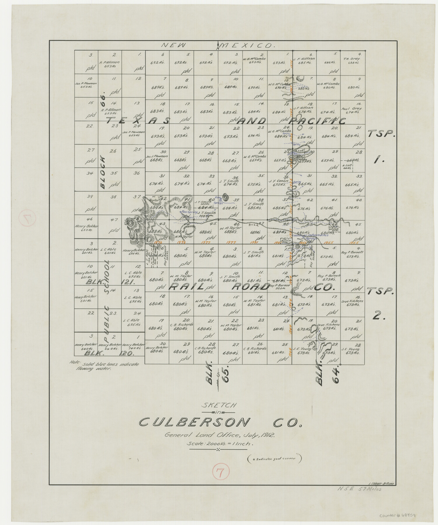 68459, Culberson County Working Sketch 7, General Map Collection