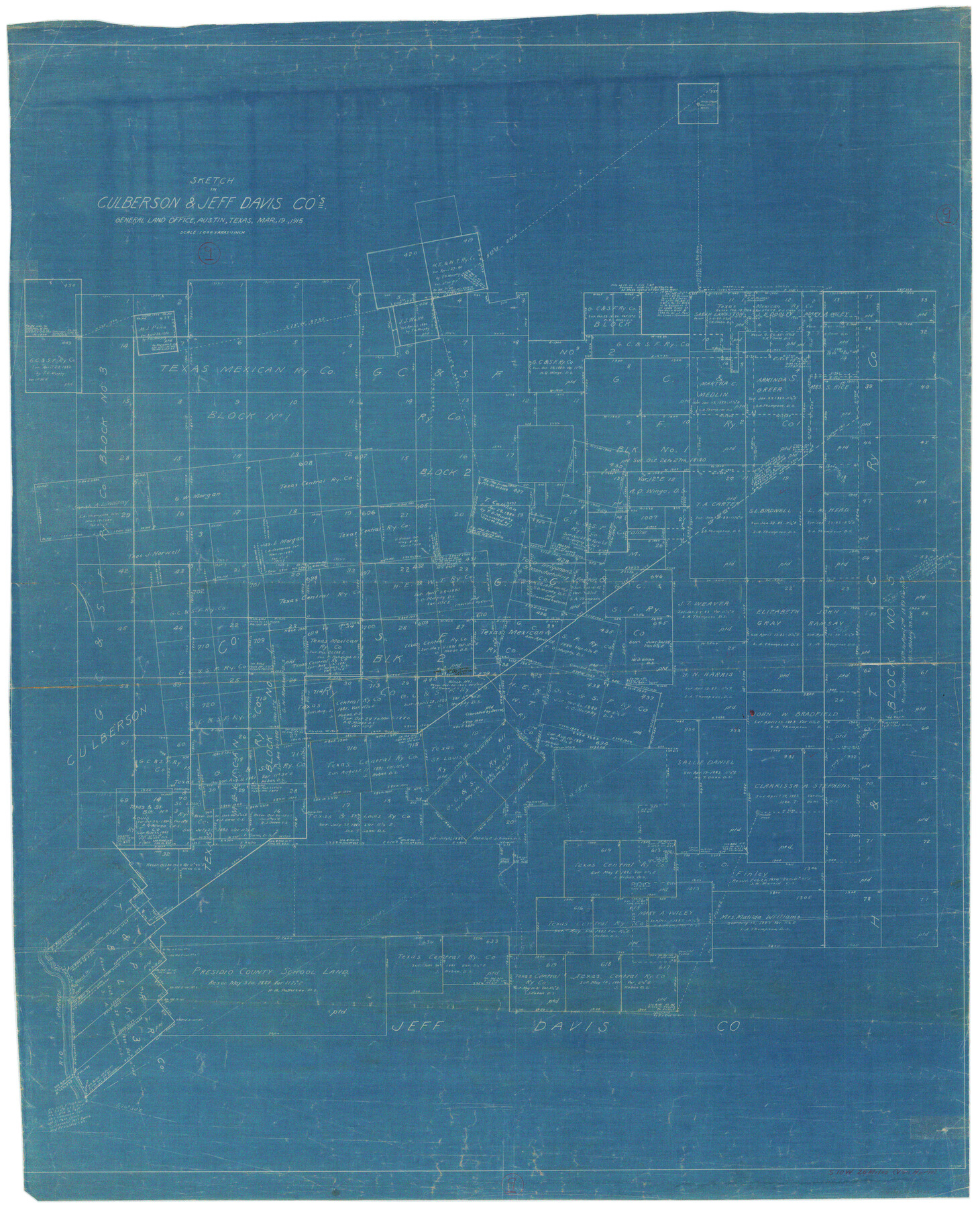68461, Culberson County Working Sketch 9, General Map Collection
