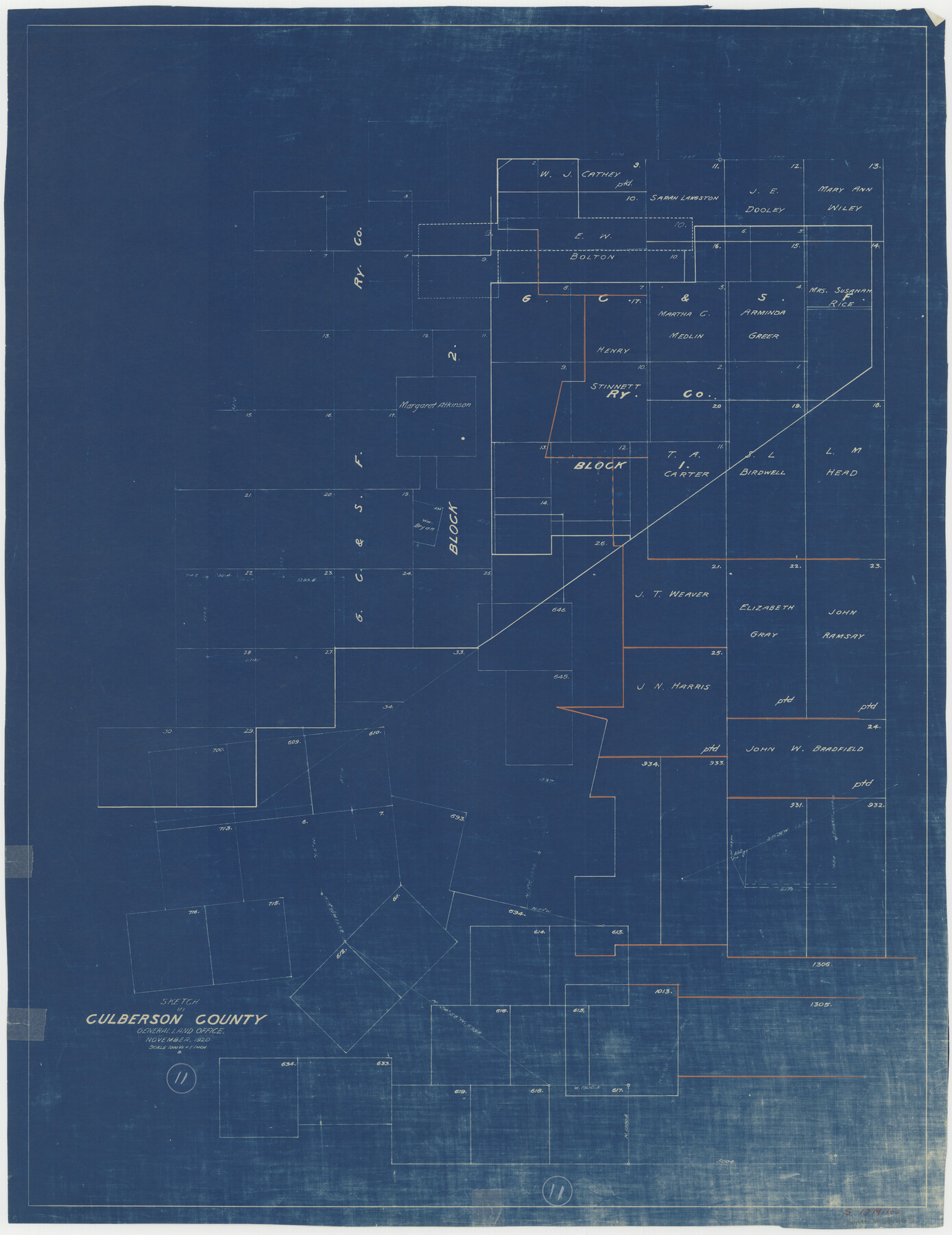 68463, Culberson County Working Sketch 11, General Map Collection