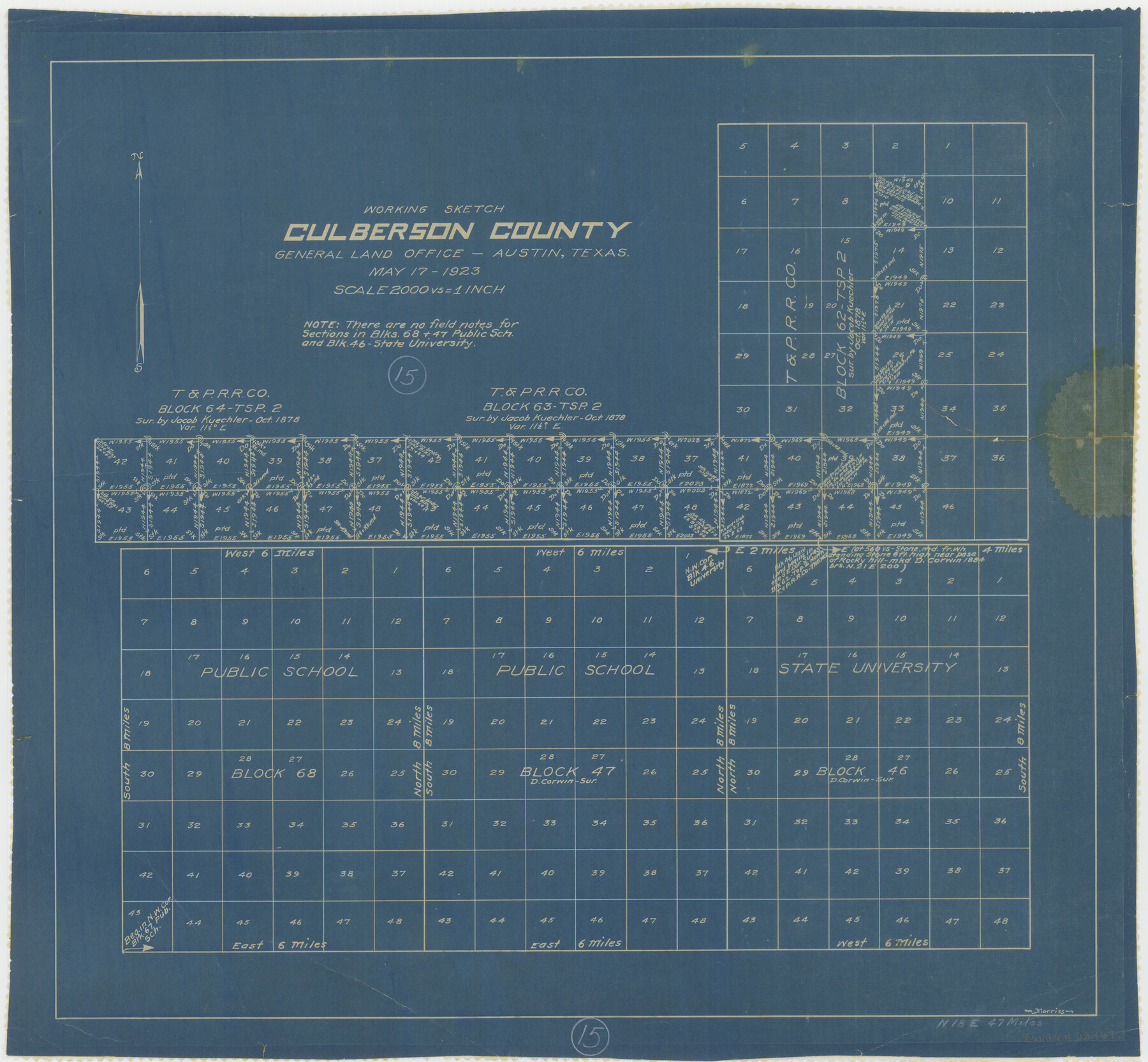 68467, Culberson County Working Sketch 15, General Map Collection