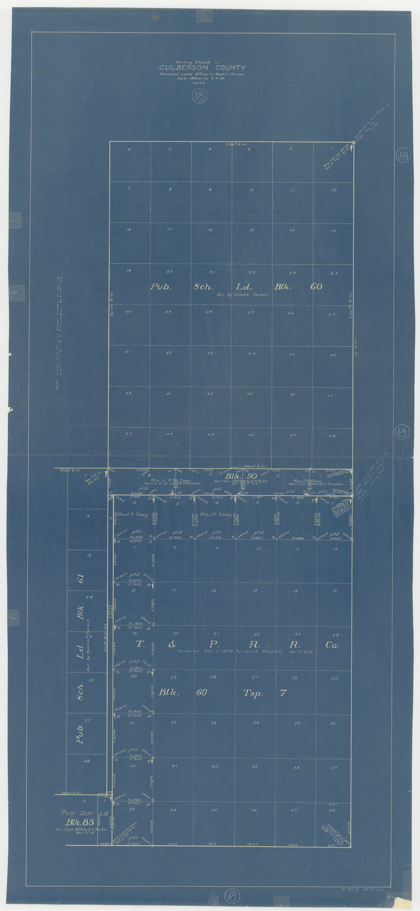 68470, Culberson County Working Sketch 18, General Map Collection