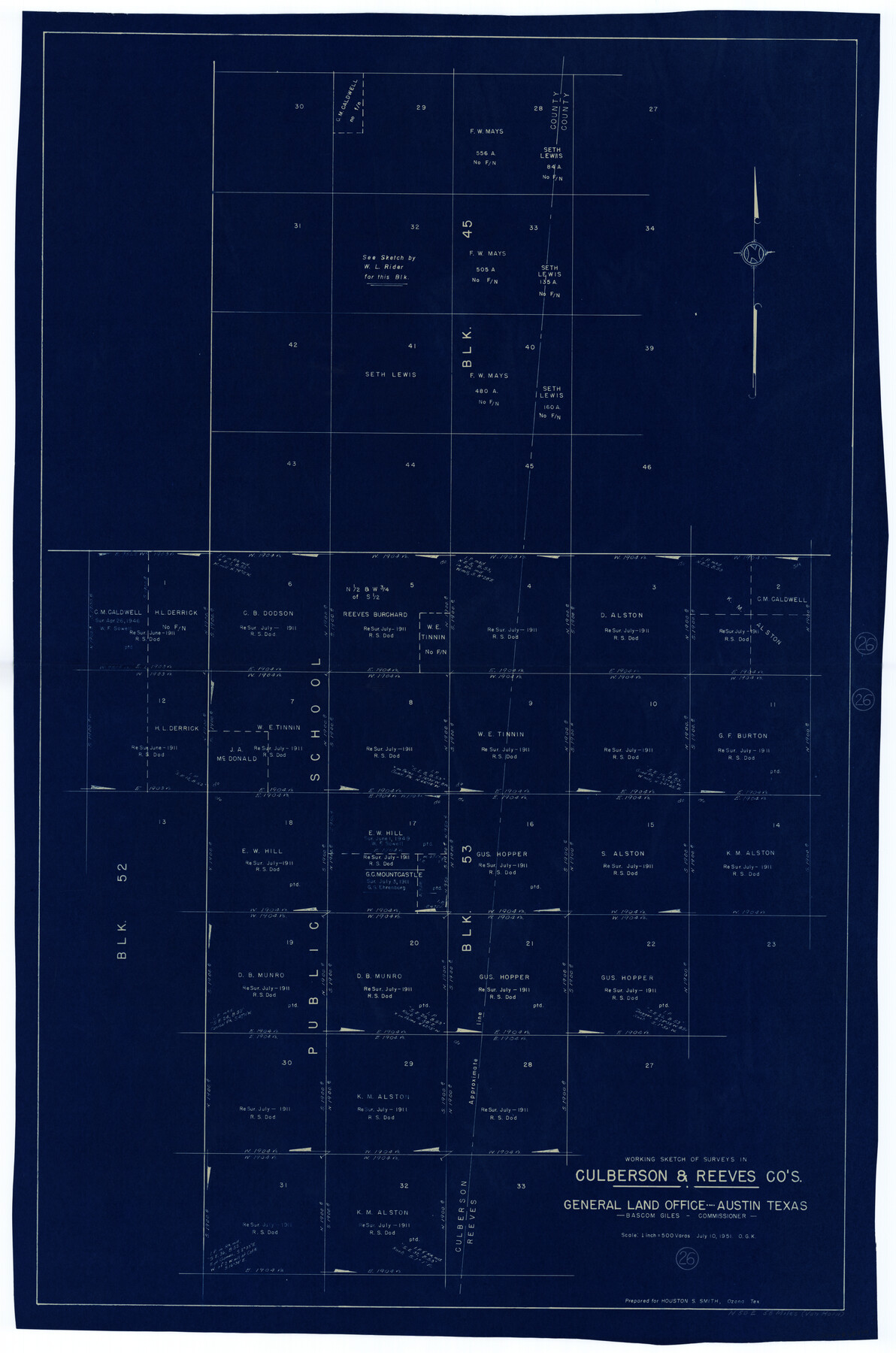 68479, Culberson County Working Sketch 26, General Map Collection