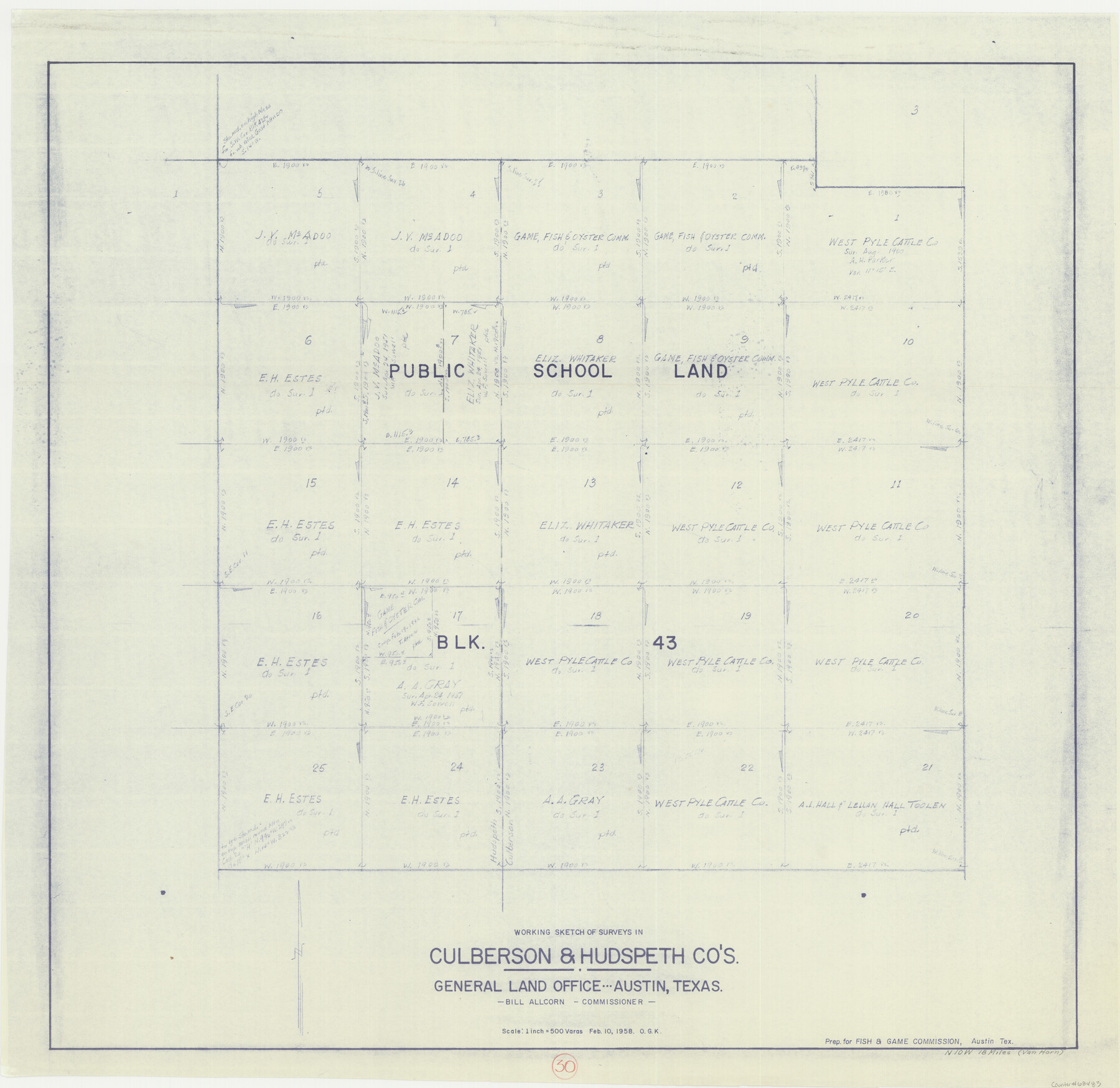 68483, Culberson County Working Sketch 30, General Map Collection