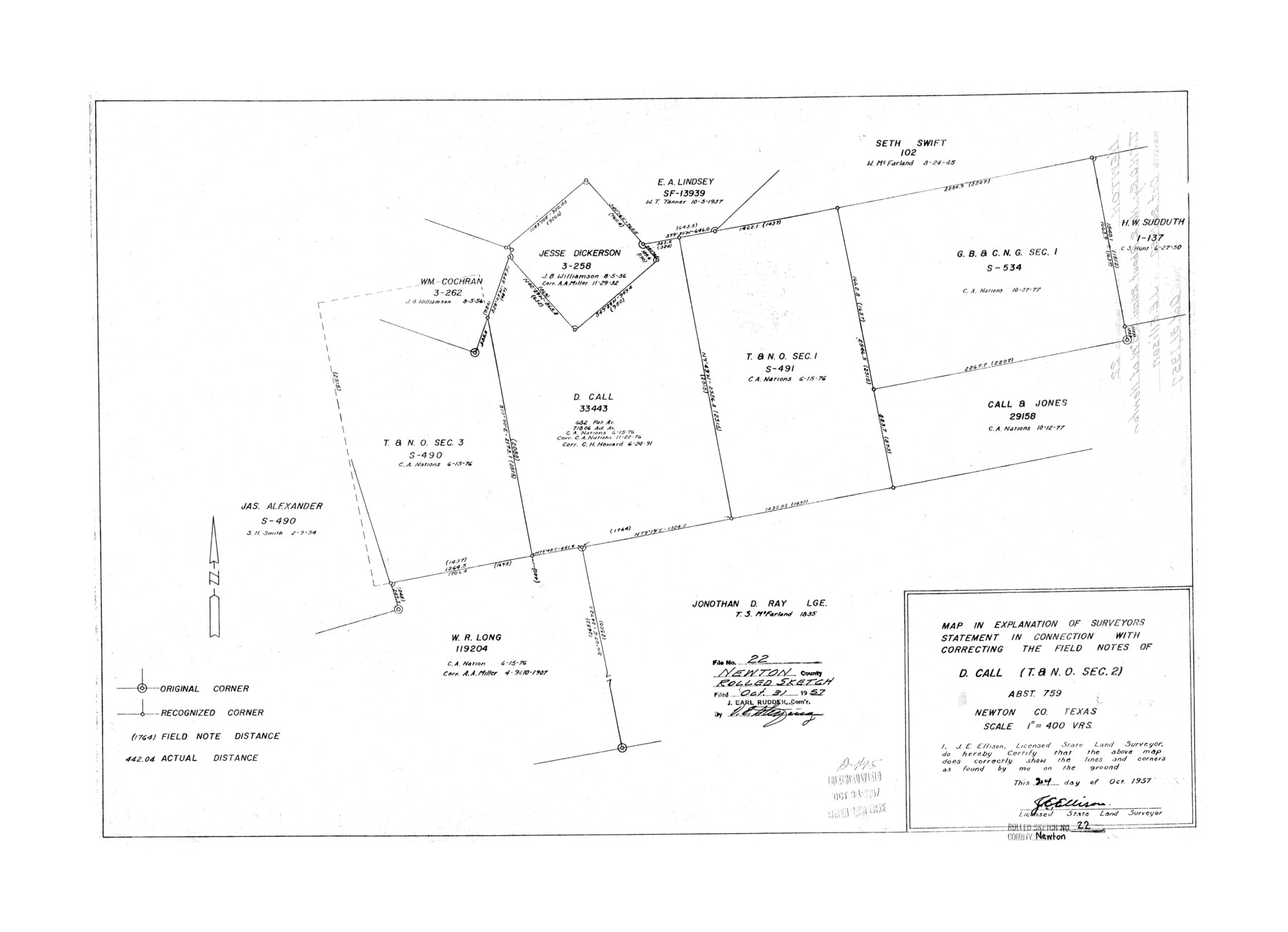 6849, Newton County Rolled Sketch 22, General Map Collection