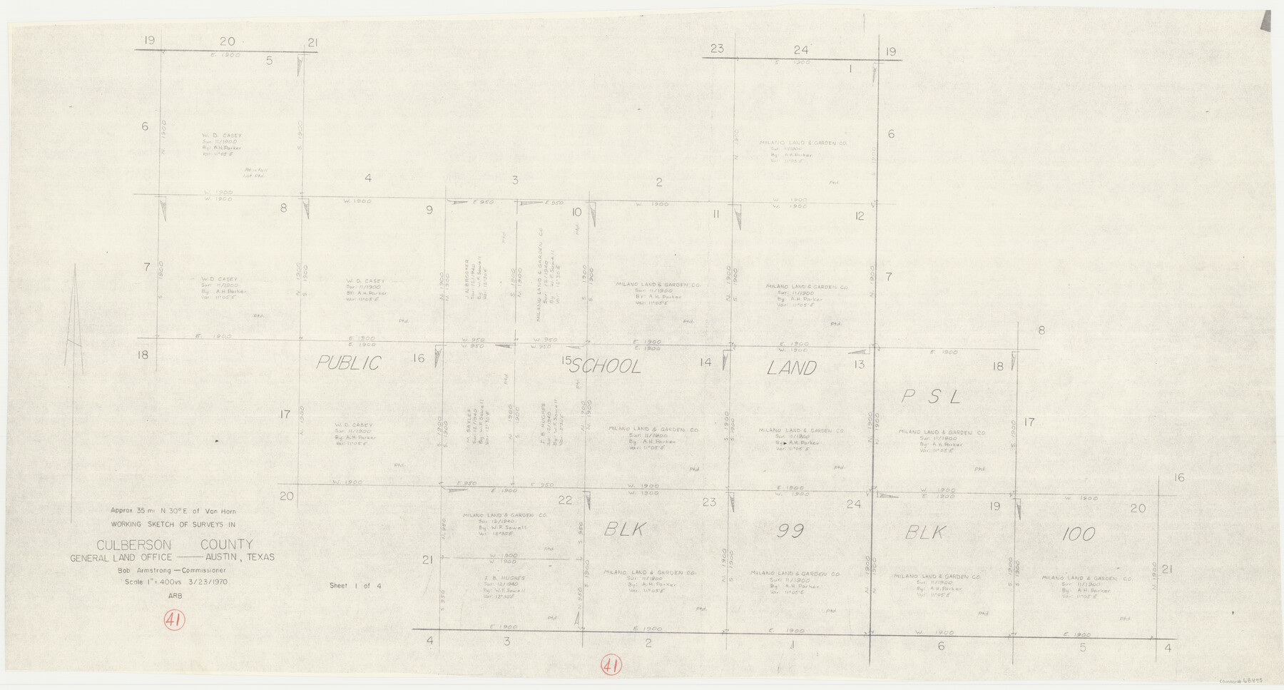 68495, Culberson County Working Sketch 41, General Map Collection