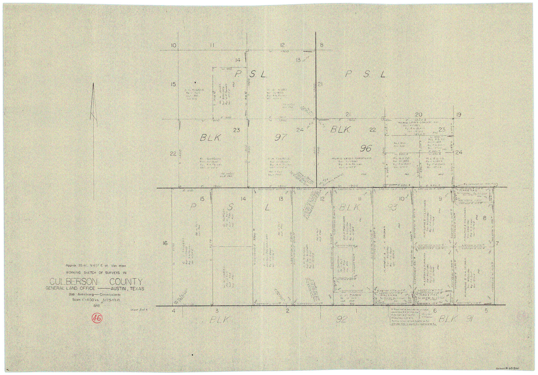 68500, Culberson County Working Sketch 46, General Map Collection
