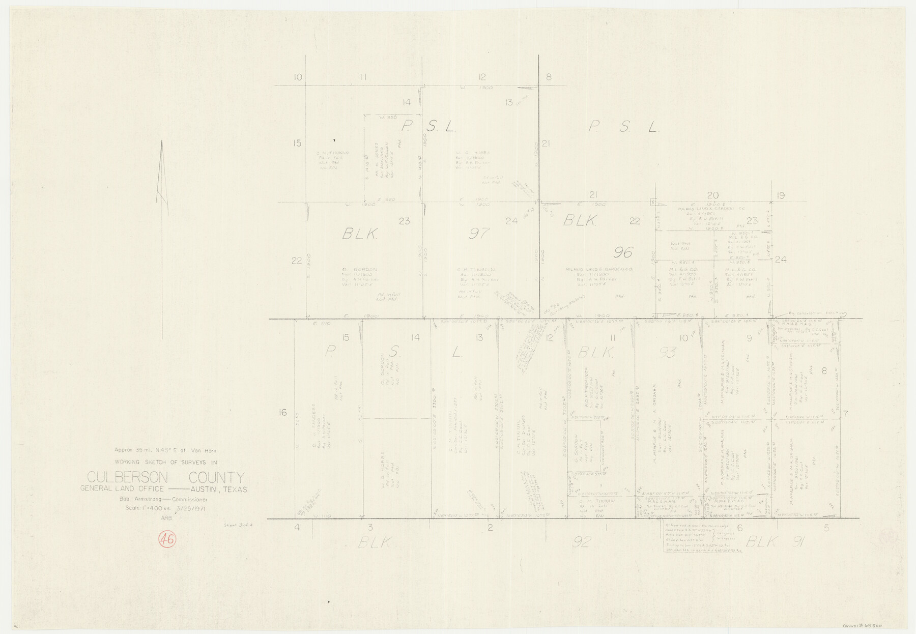 68500, Culberson County Working Sketch 46, General Map Collection