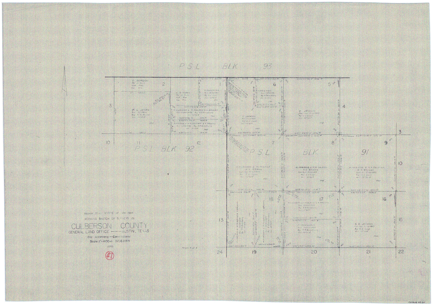 68501, Culberson County Working Sketch 47, General Map Collection
