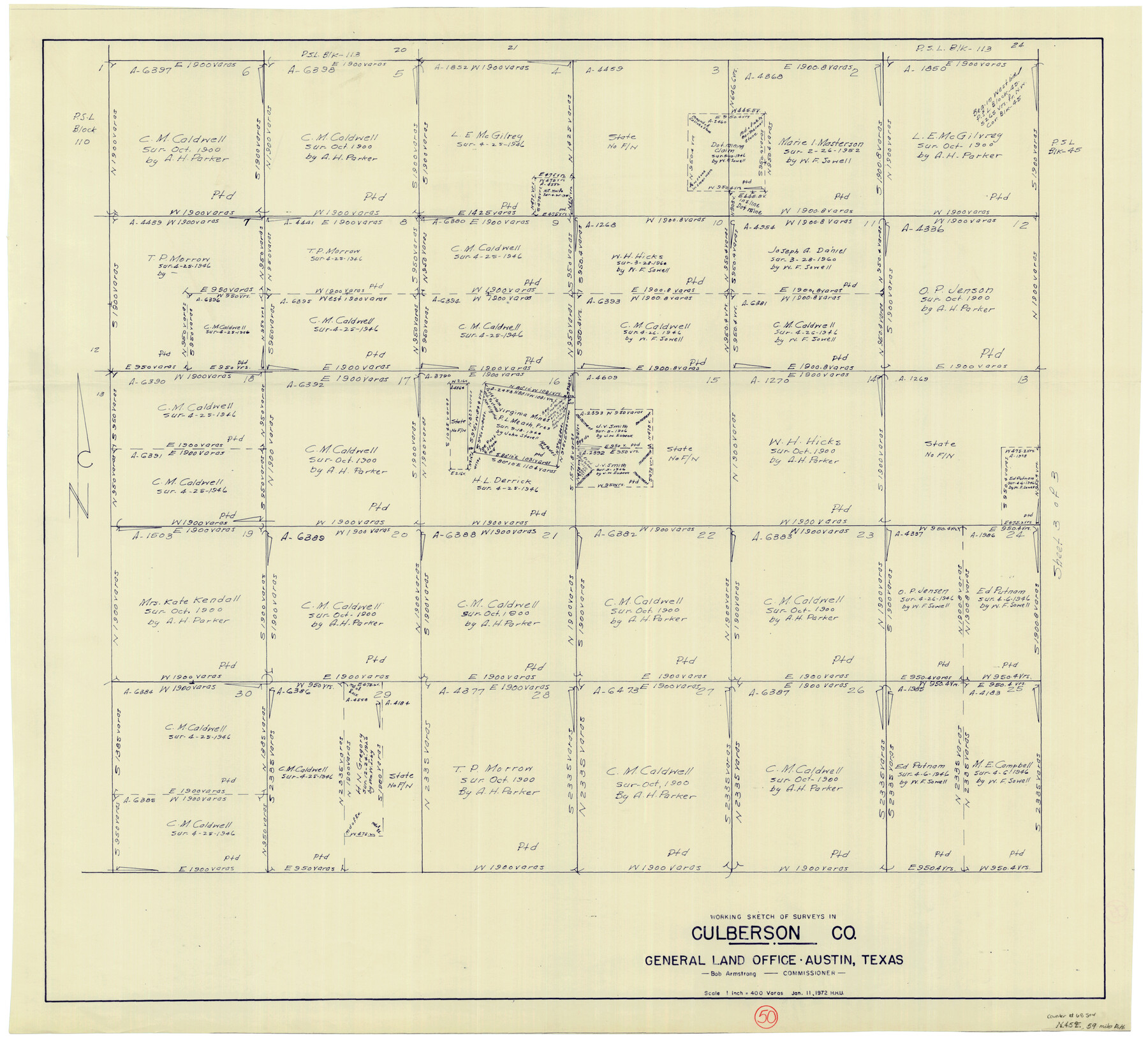 68504, Culberson County Working Sketch 50, General Map Collection