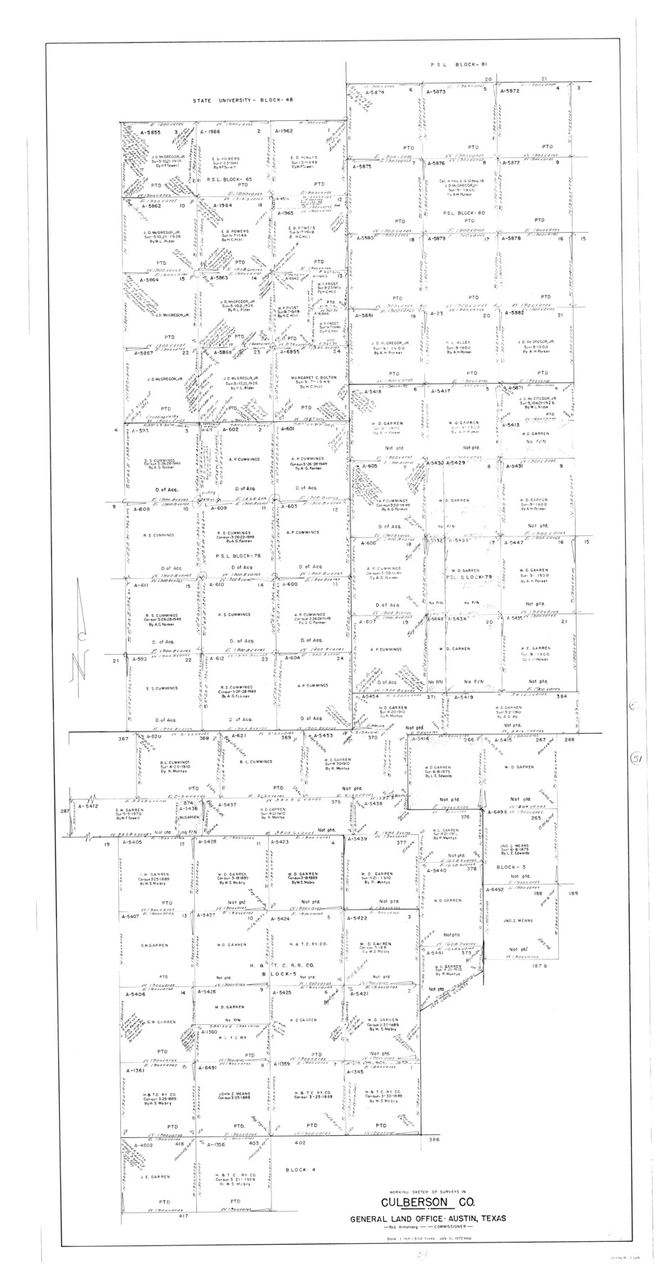 68505, Culberson County Working Sketch 51, General Map Collection