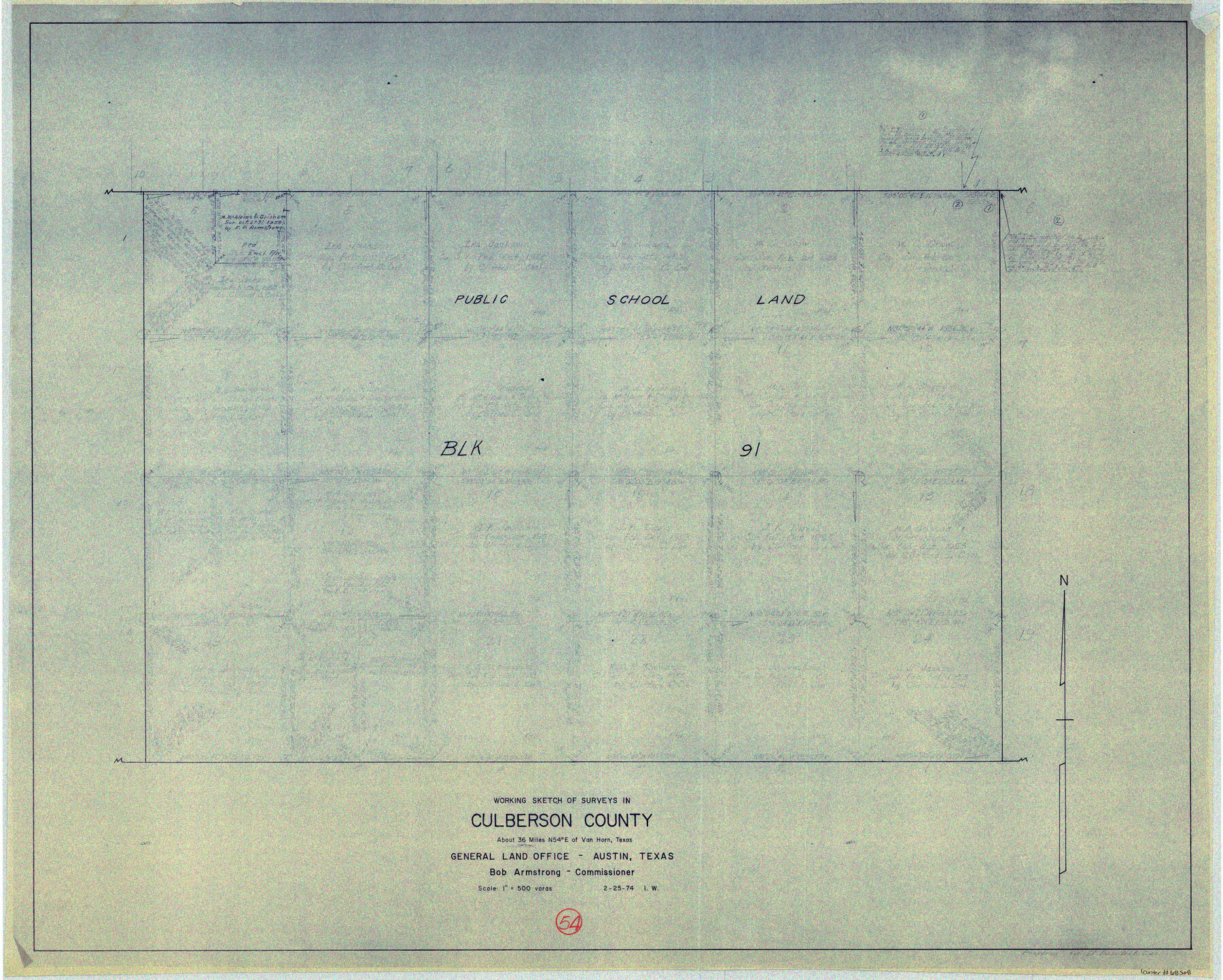 68508, Culberson County Working Sketch 54, General Map Collection
