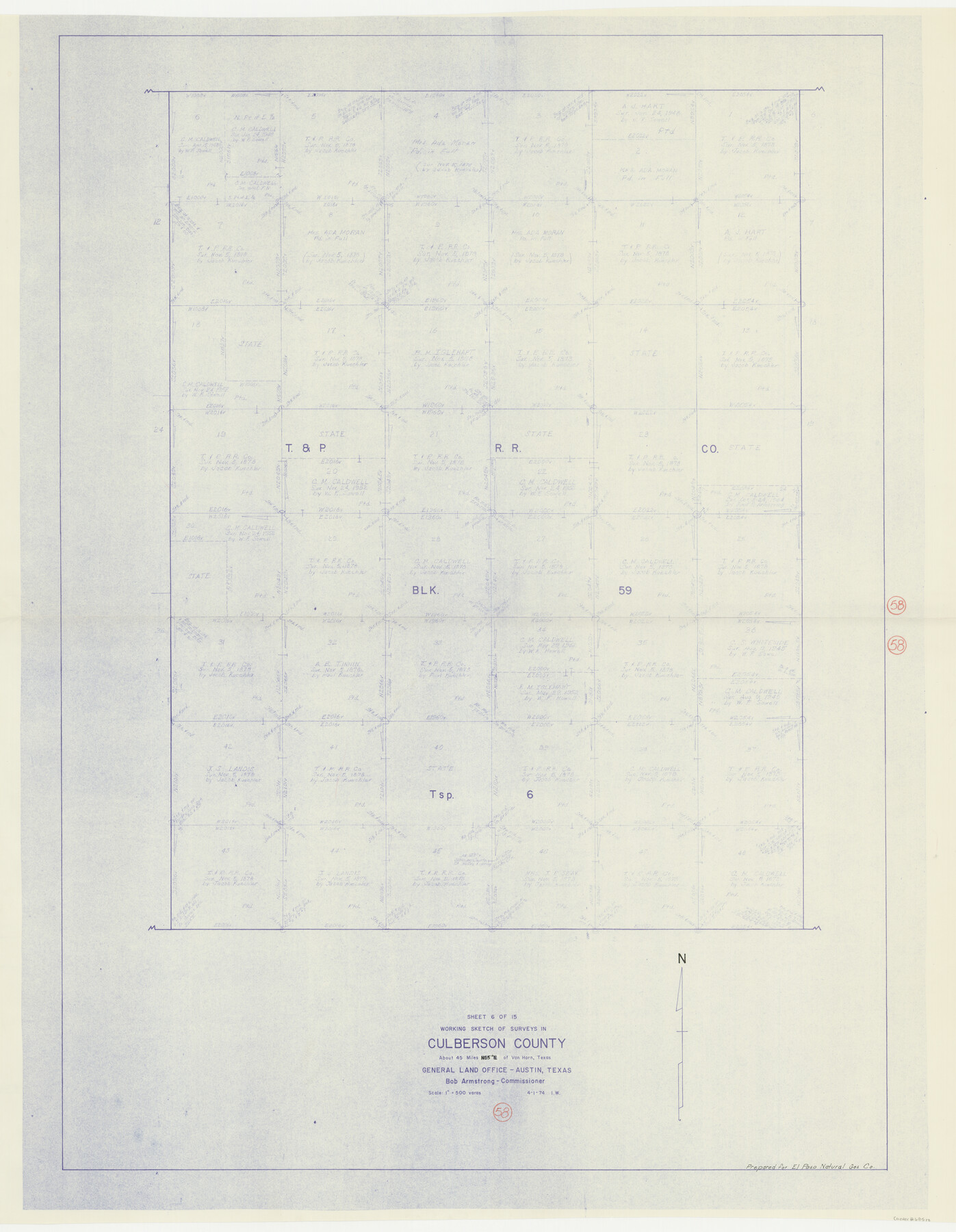 68512, Culberson County Working Sketch 58, General Map Collection