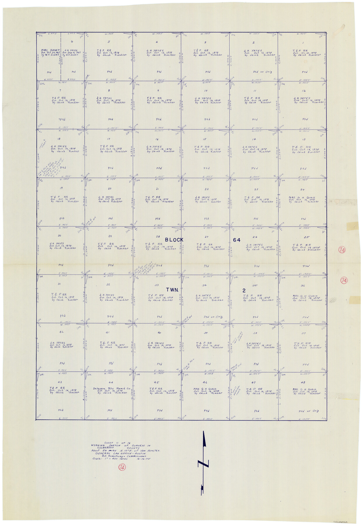 68528, Culberson County Working Sketch 74, General Map Collection
